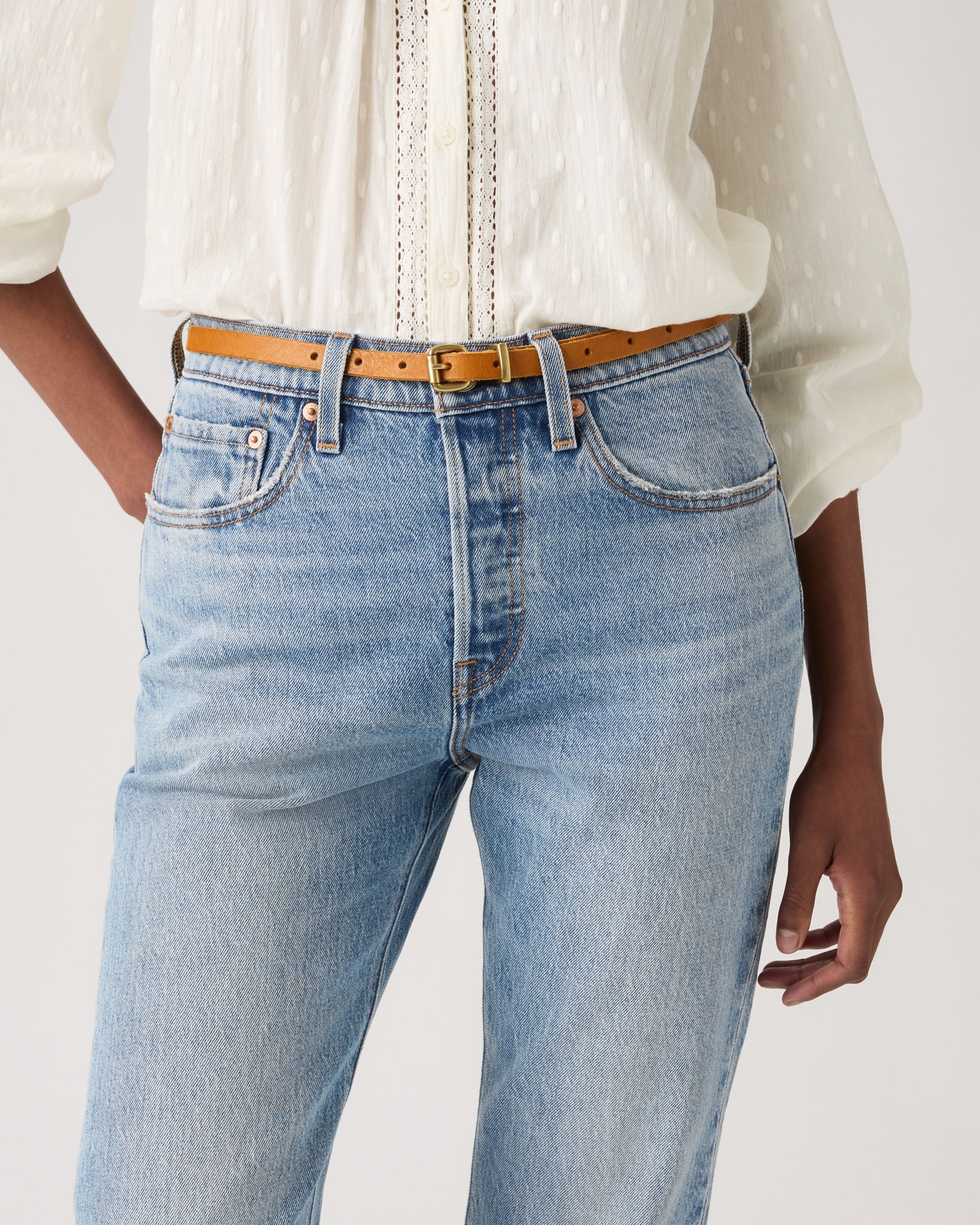 90s Shrunken Collarless Trucker Jacket