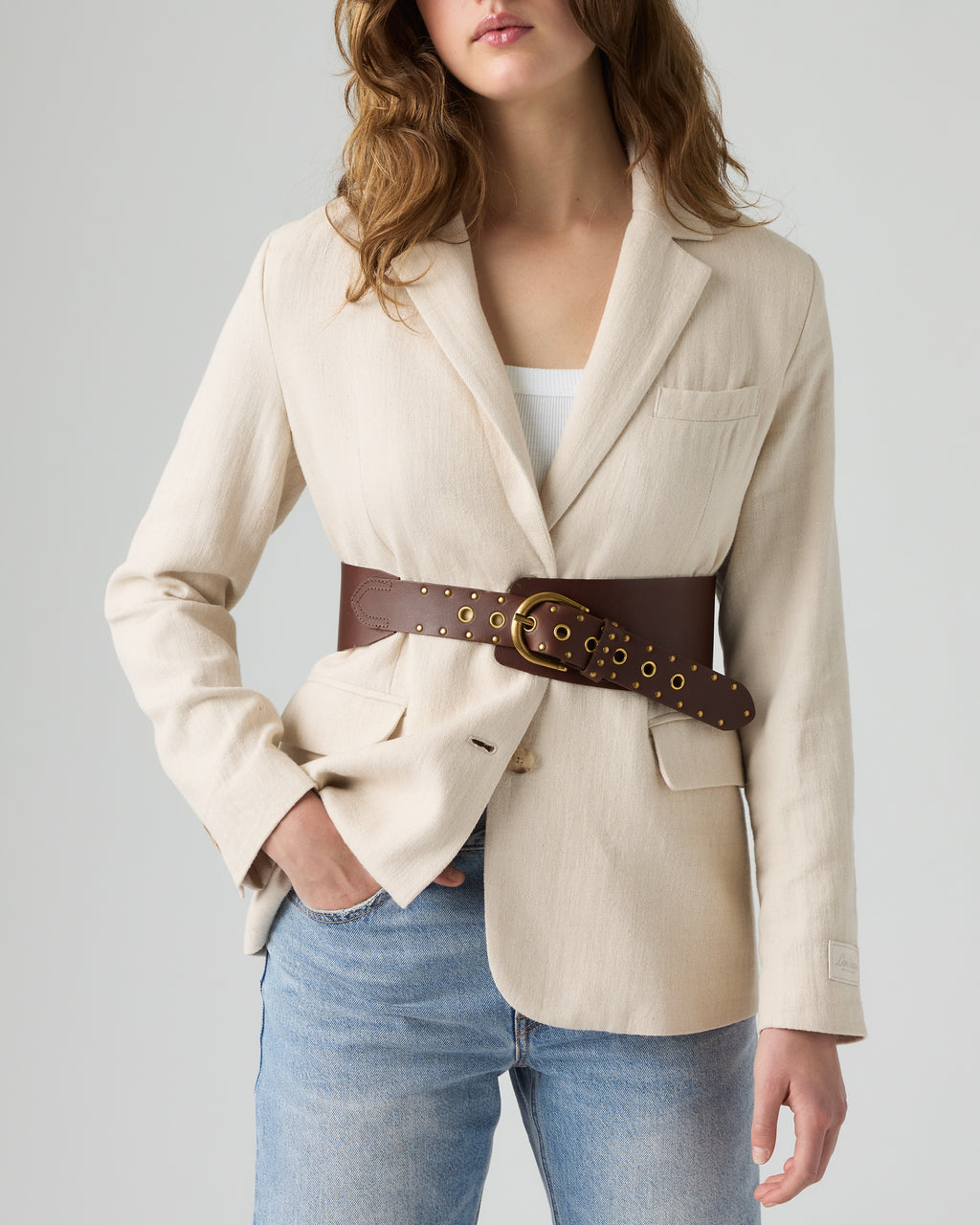 90s Shrunken Collarless Vest