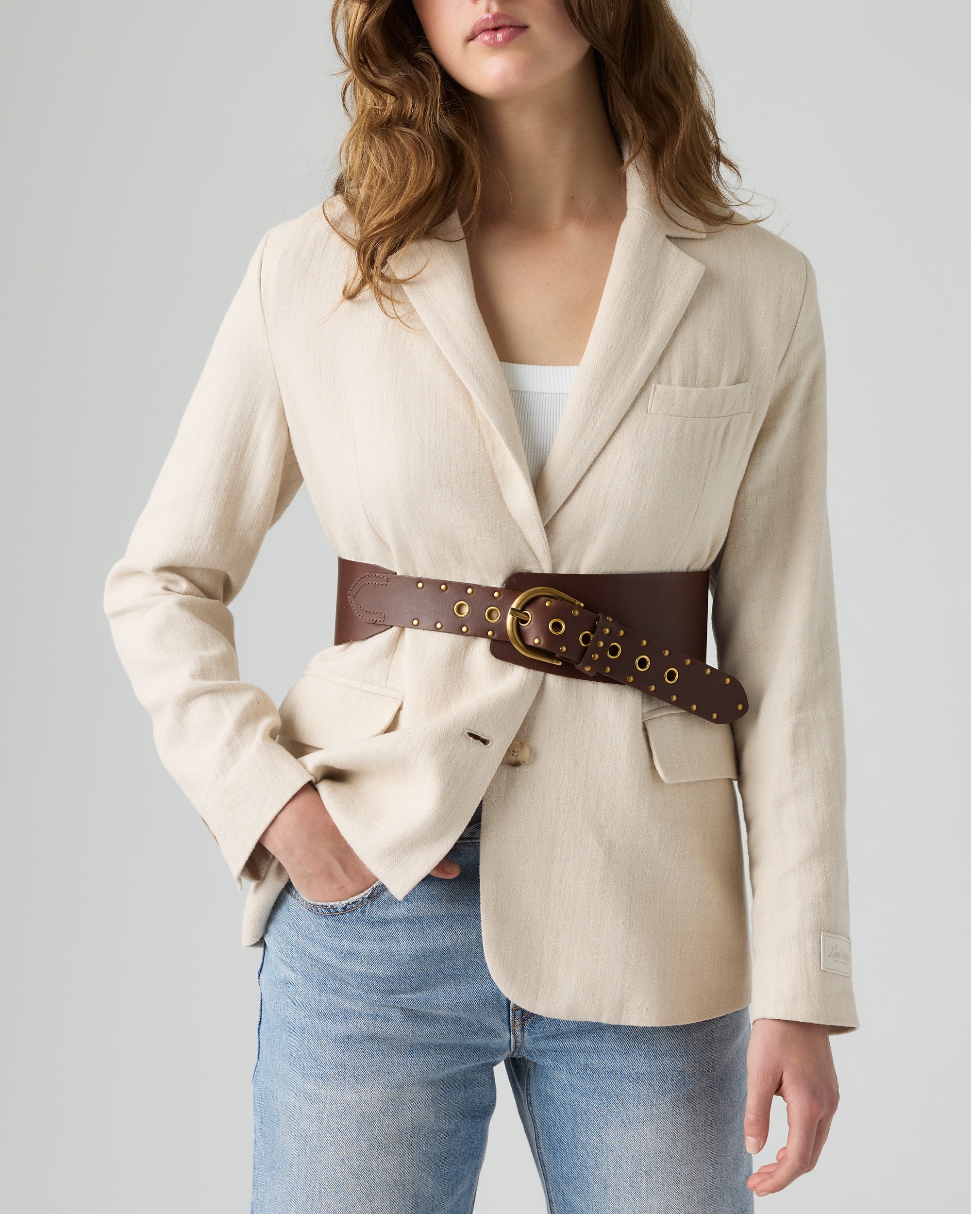 90s Shrunken Collarless Vest