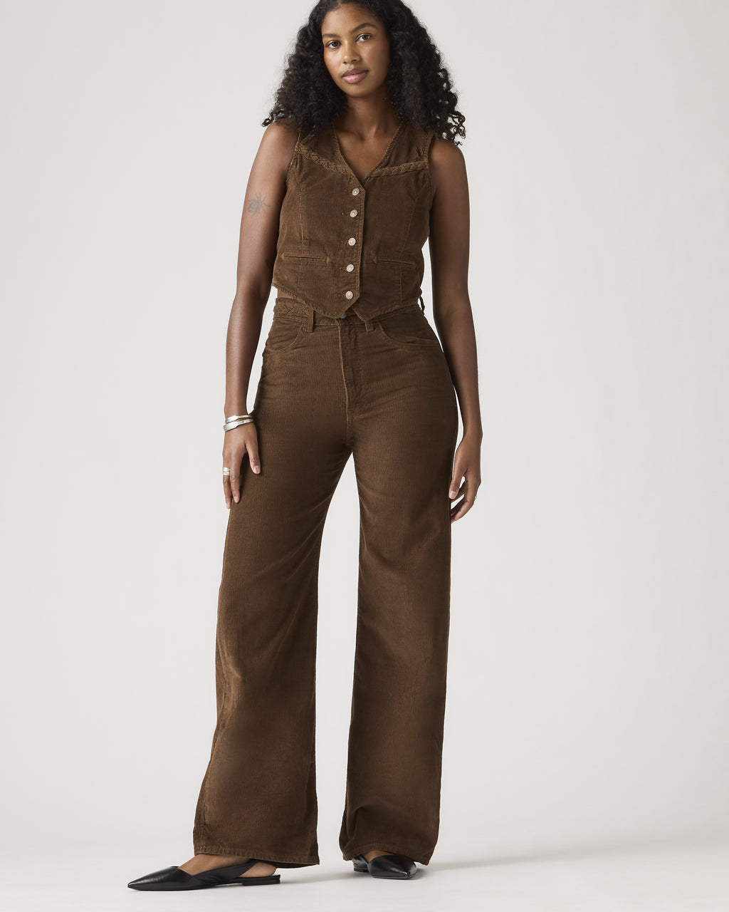 Ribcage Wide Leg Braided Women's Jeans