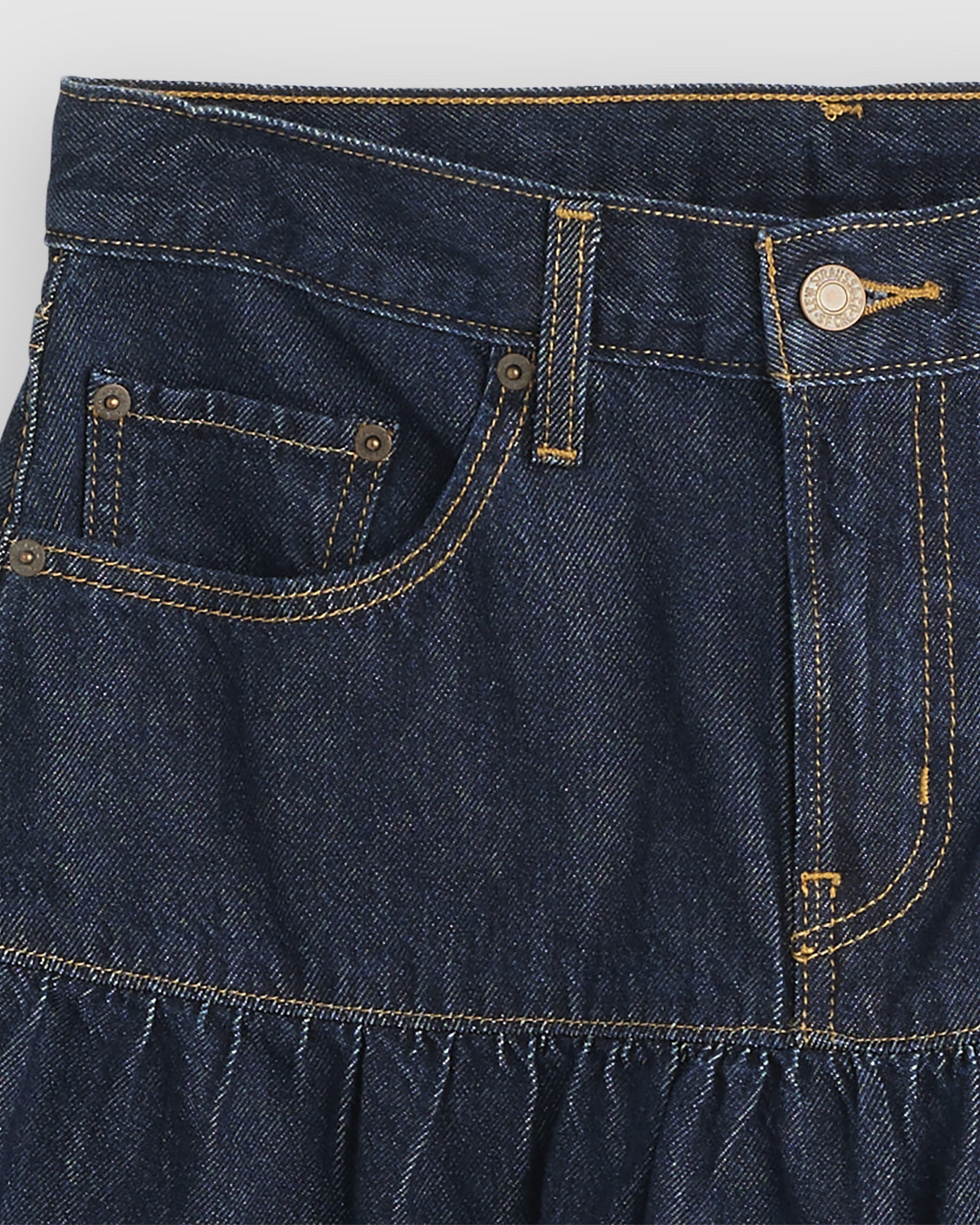 Flounce Mini Lightweight Skirt
