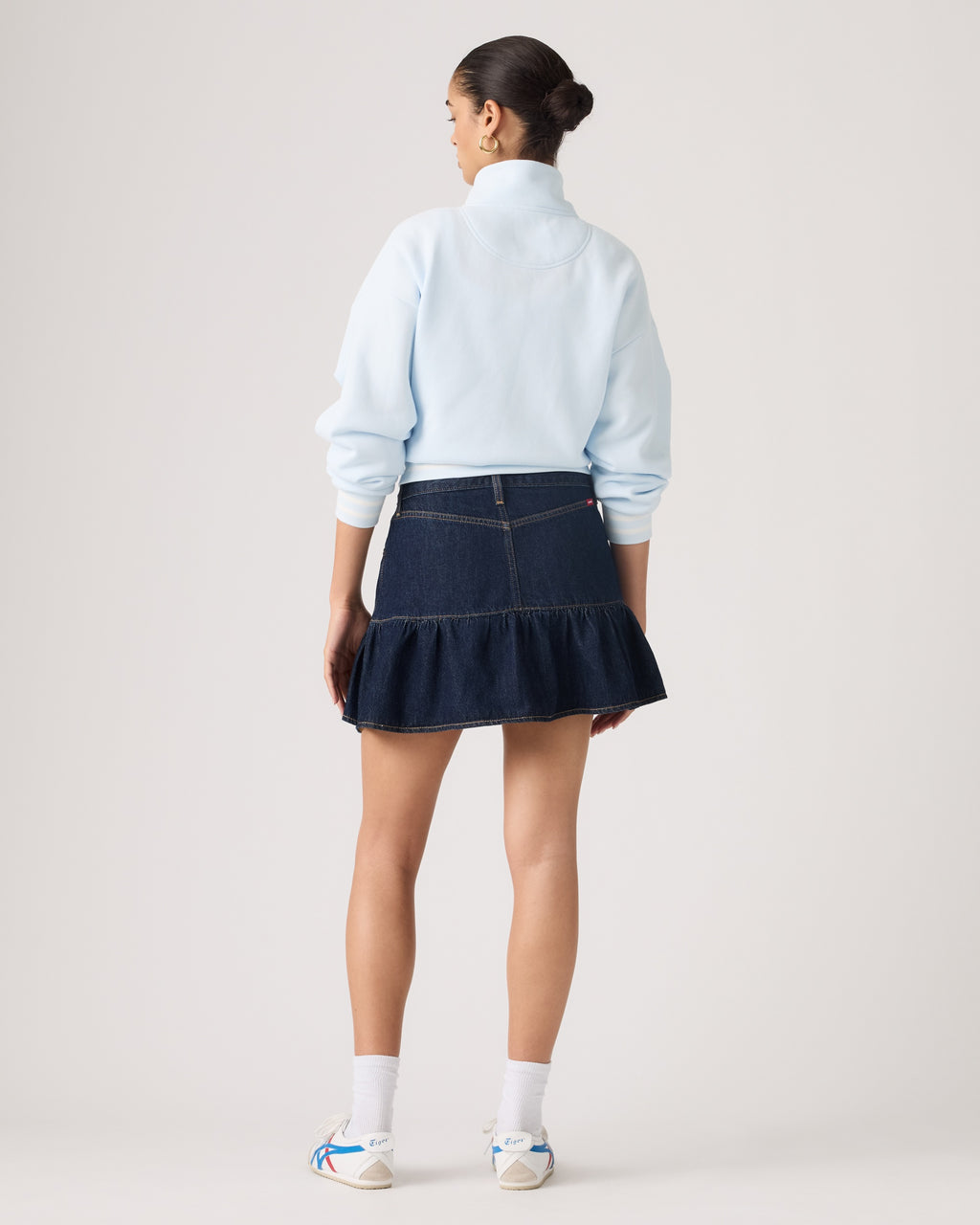 Flounce Mini Lightweight Skirt