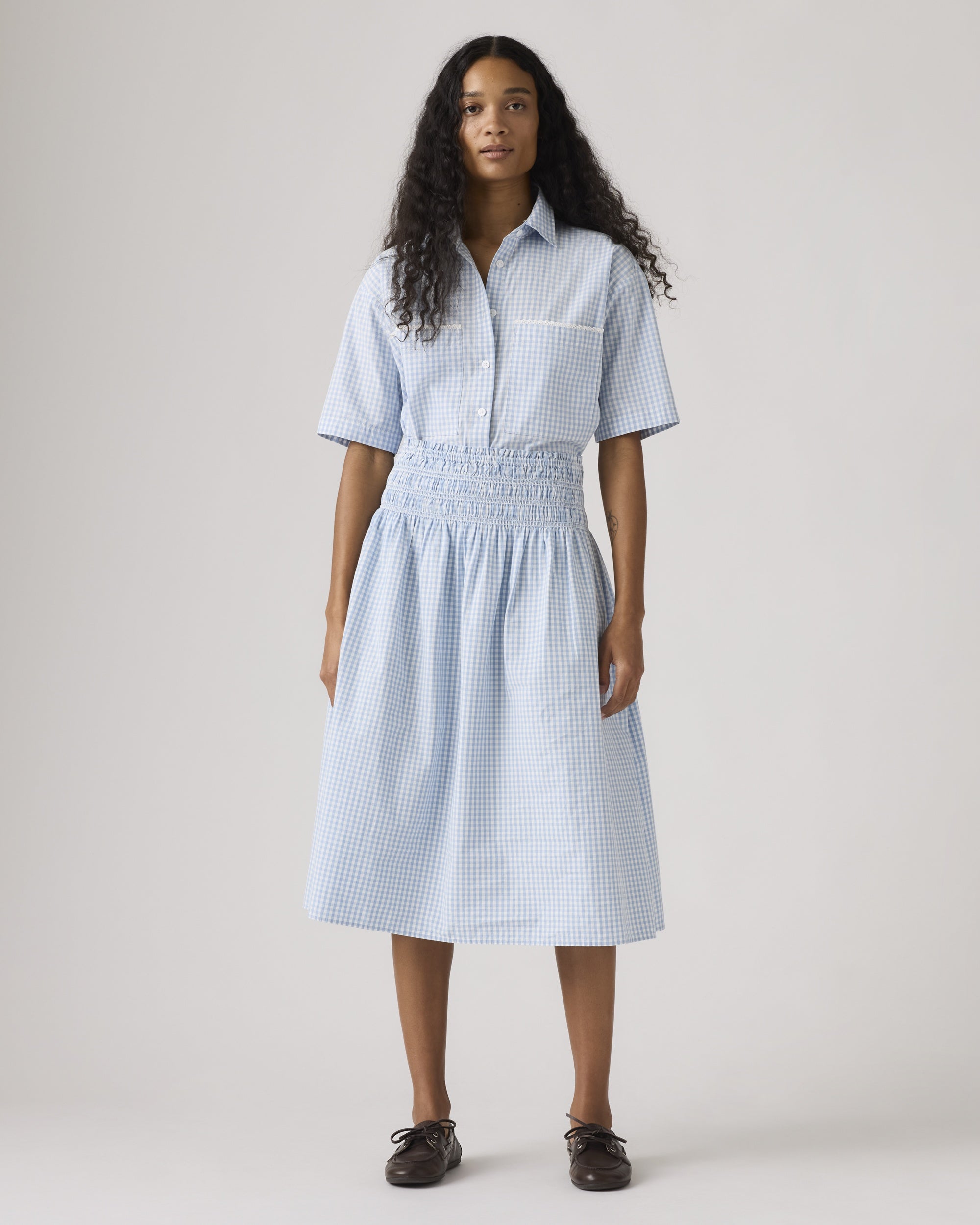 Button Front Skort