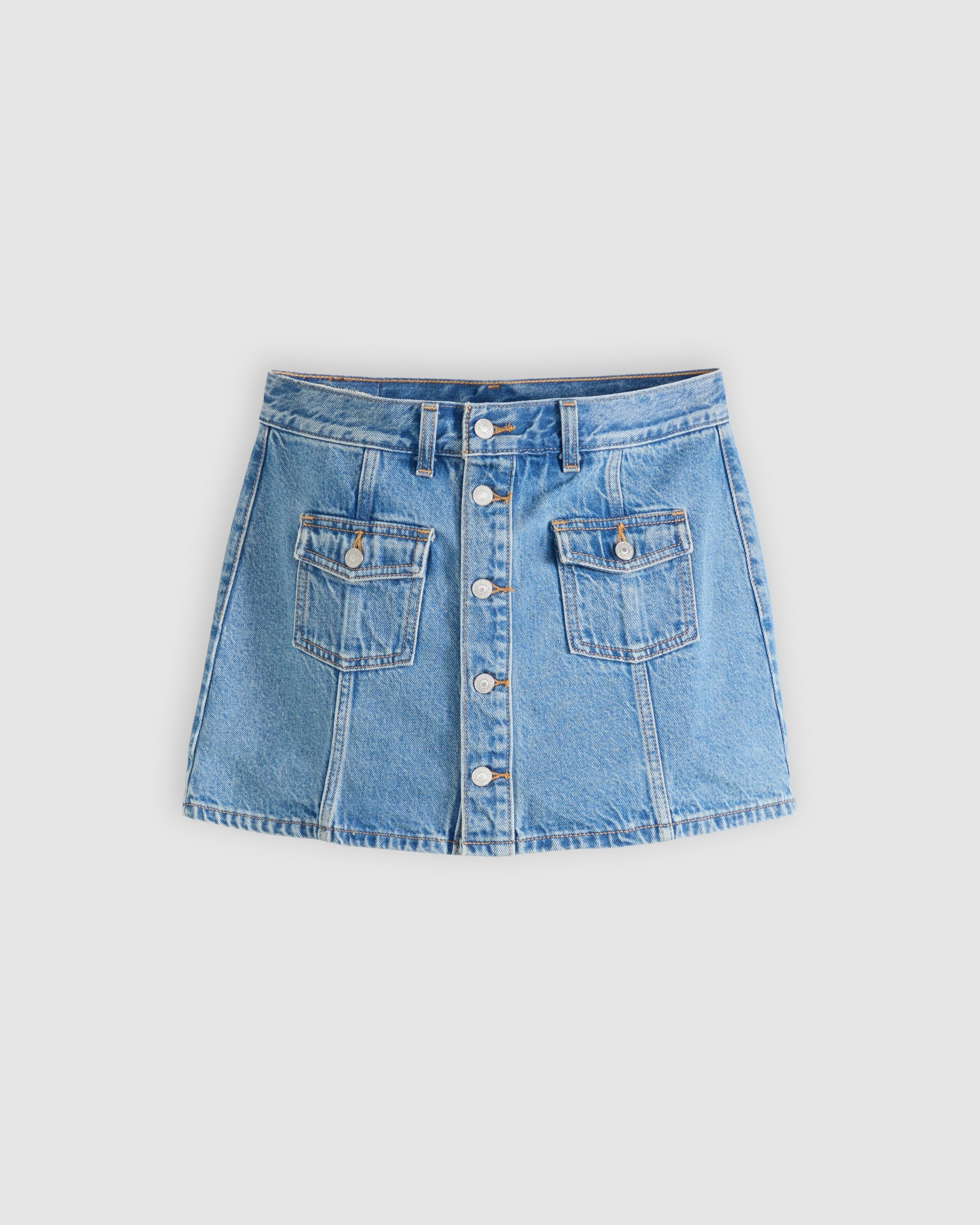 Button Front Skort