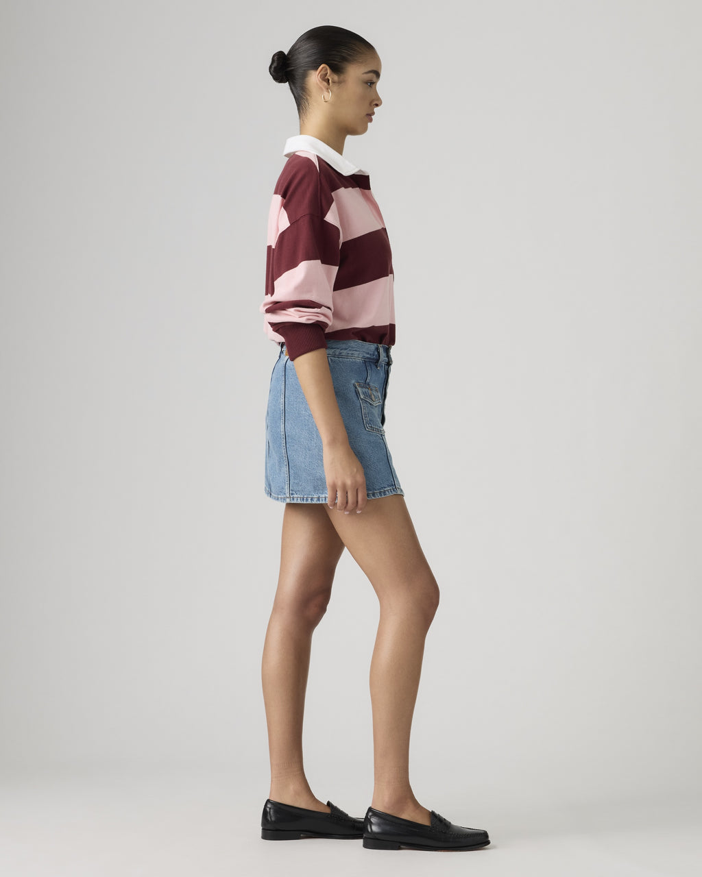 Button Front Skort