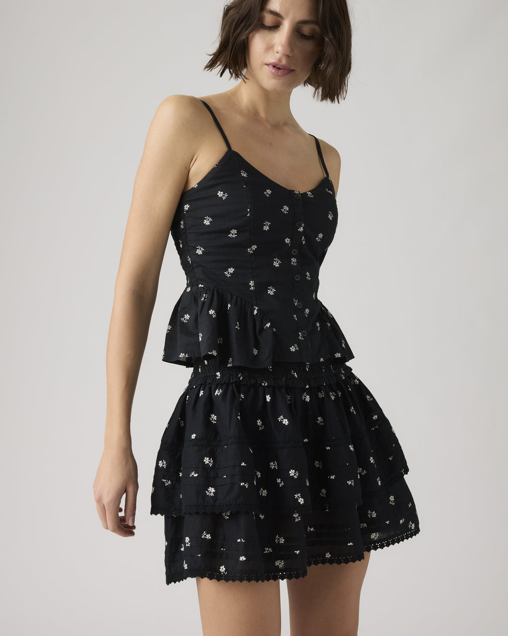 Raquel Smocked Mini Skirt