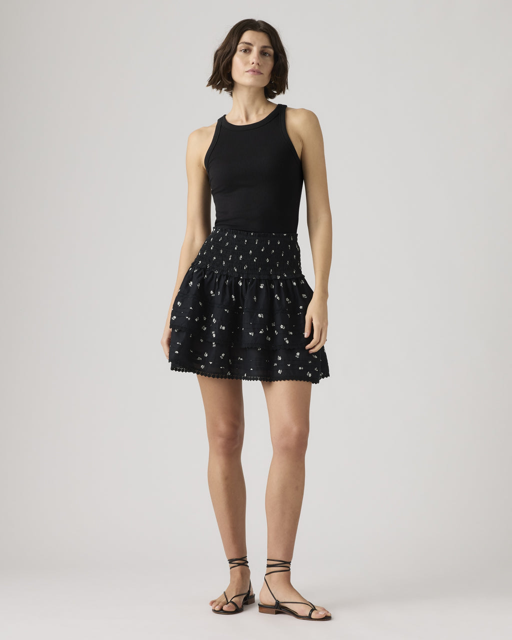 Raquel Smocked Mini Skirt