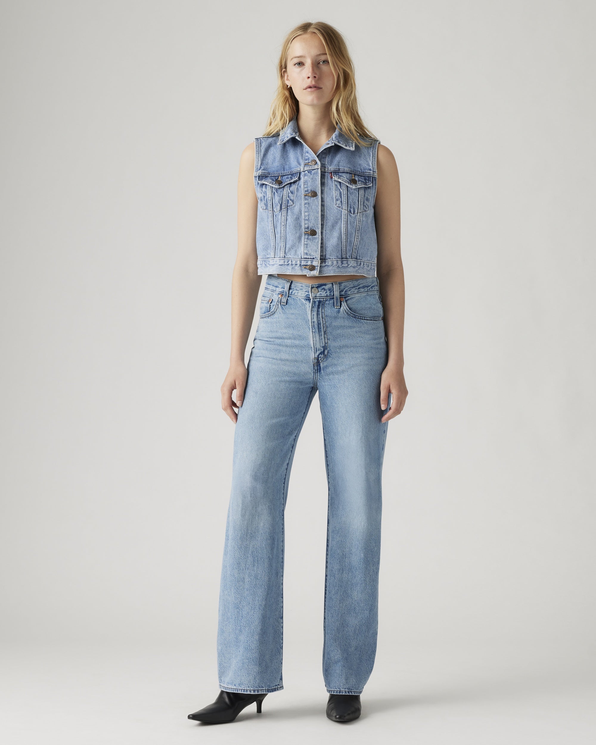 Ribcage Wide Leg Braided Women's Jeans