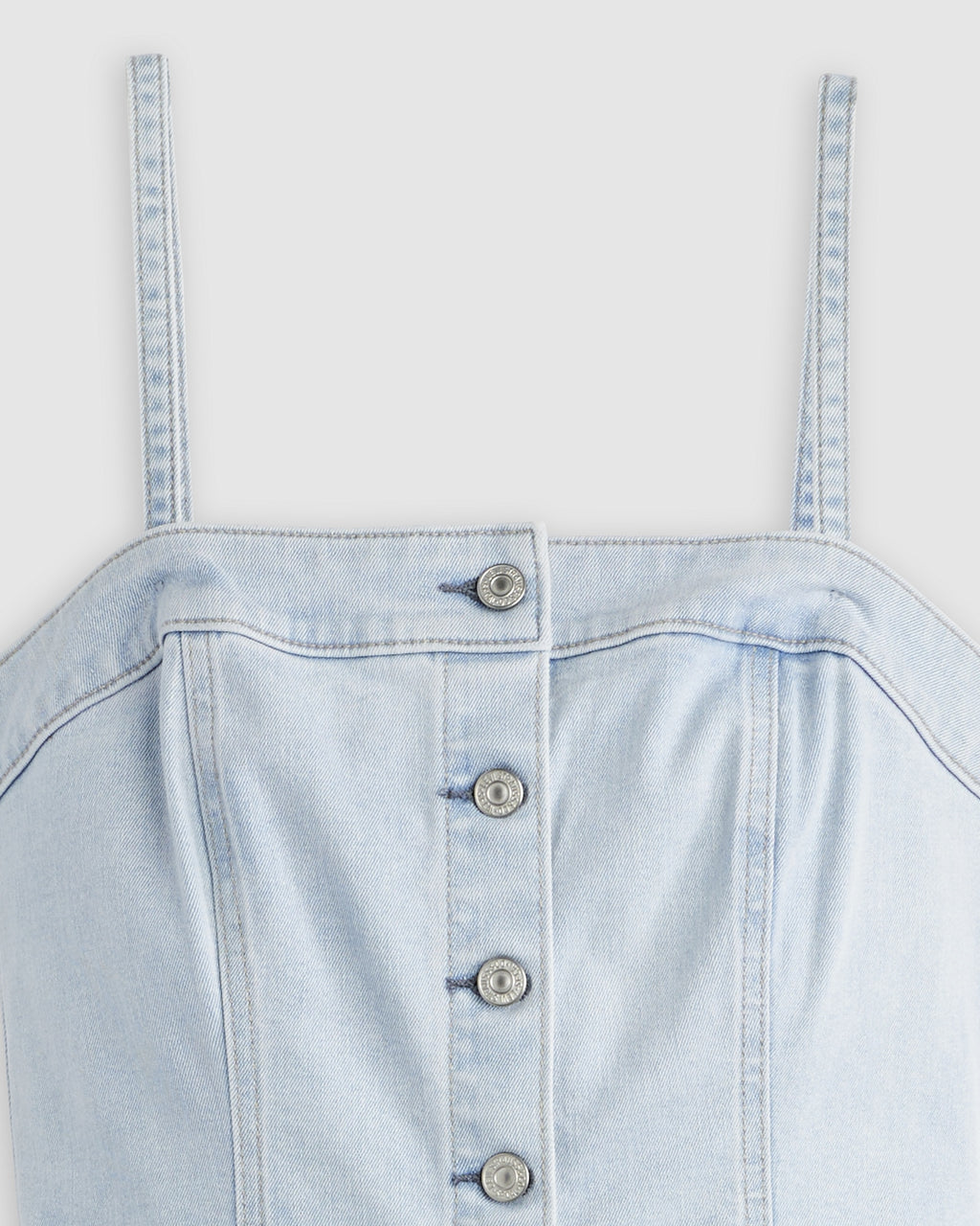 Denim Bustier Midi Dress