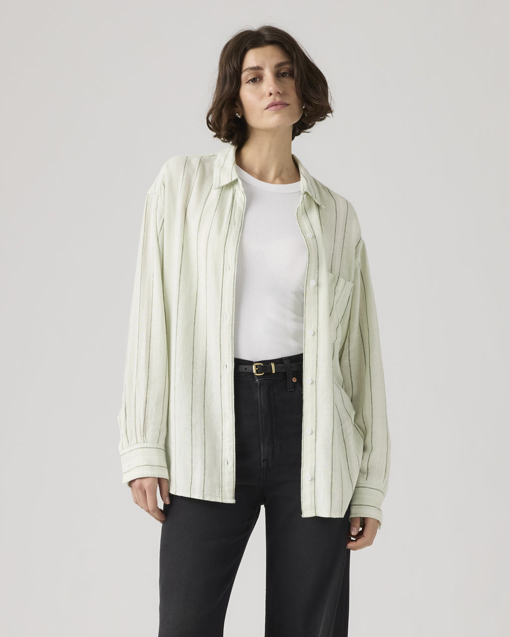 Harlie Novelty Short-sleeve Cropped Shirt