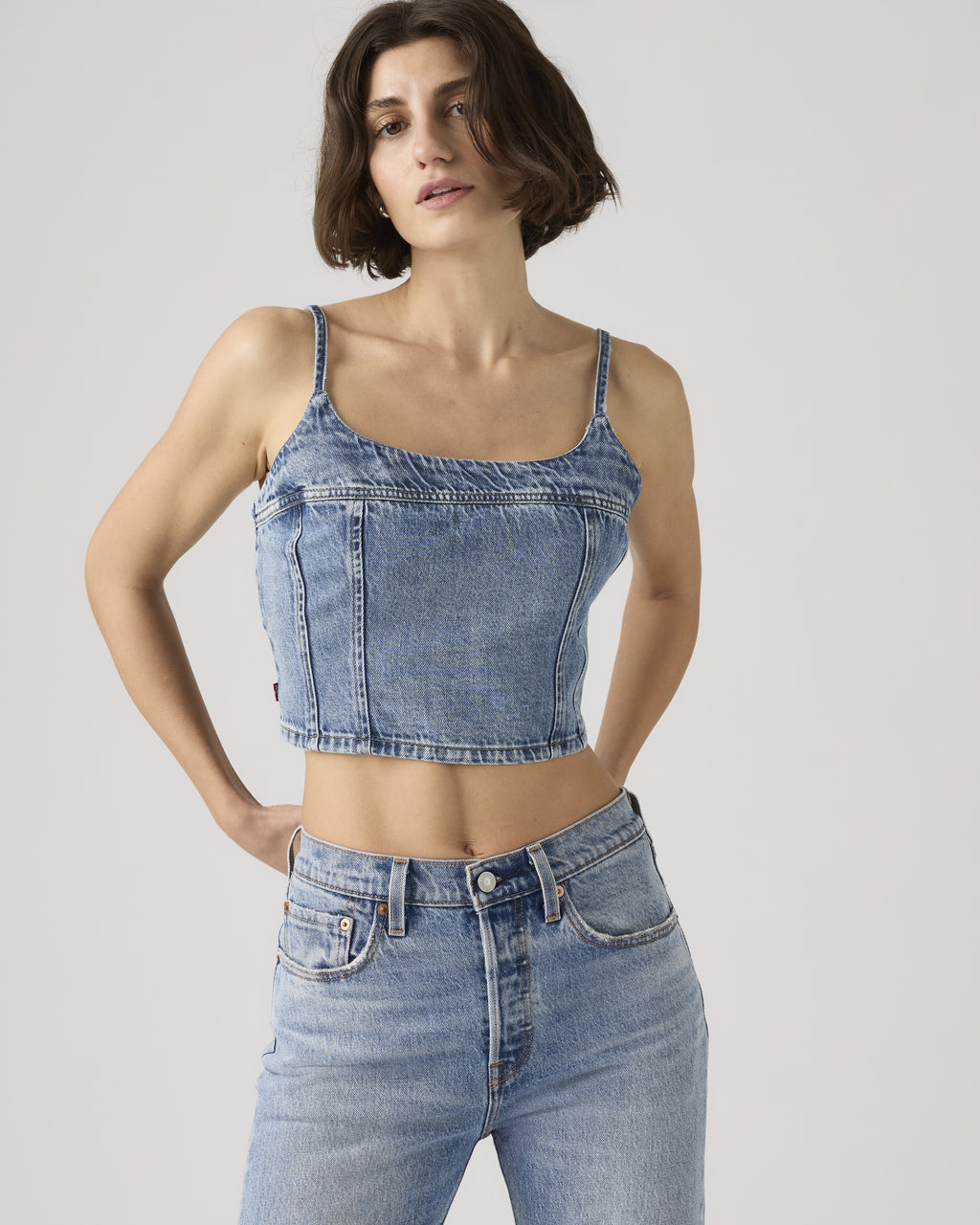 Jadine Denim Cami Tank Top