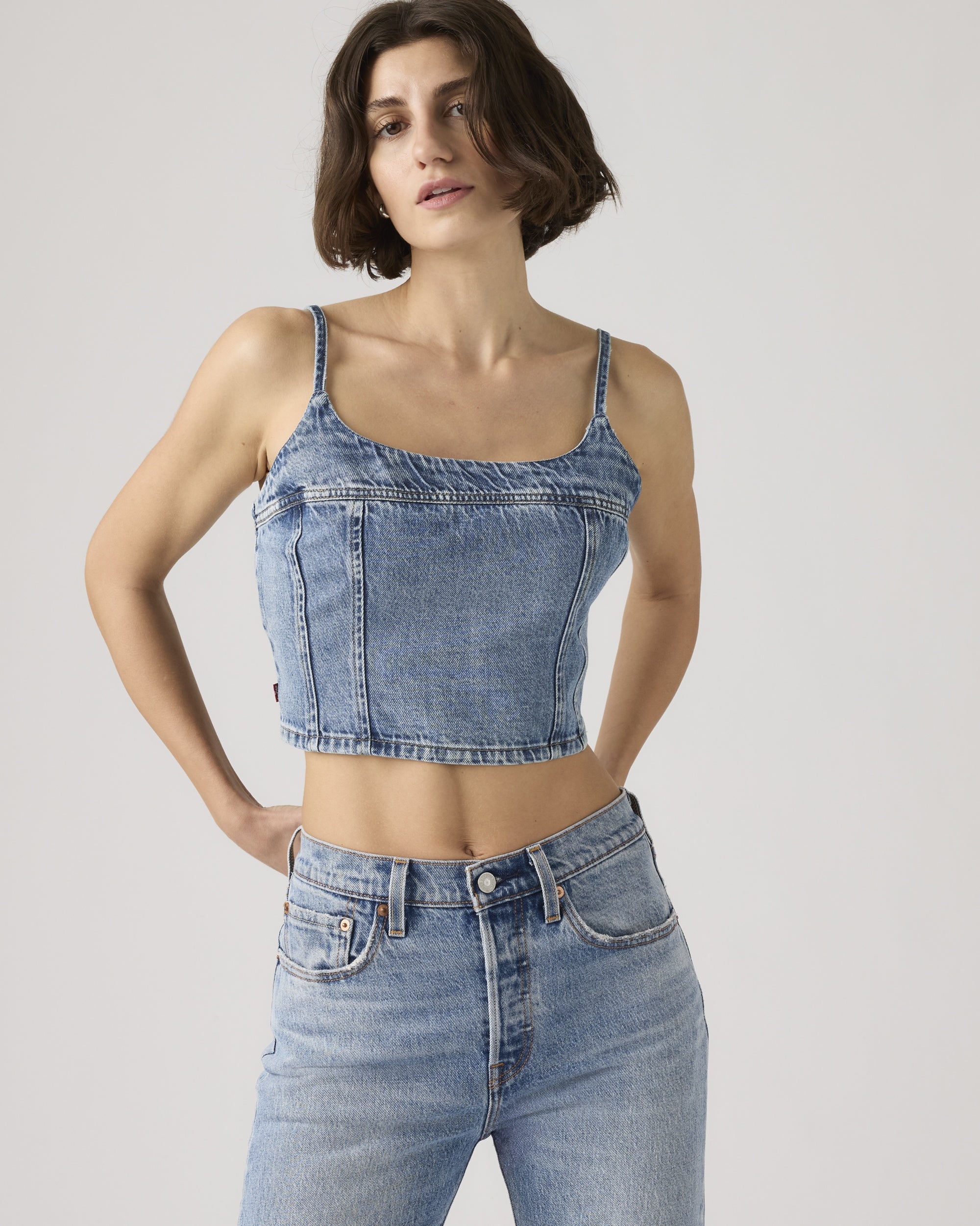 Jadine Denim Cami Tank Top