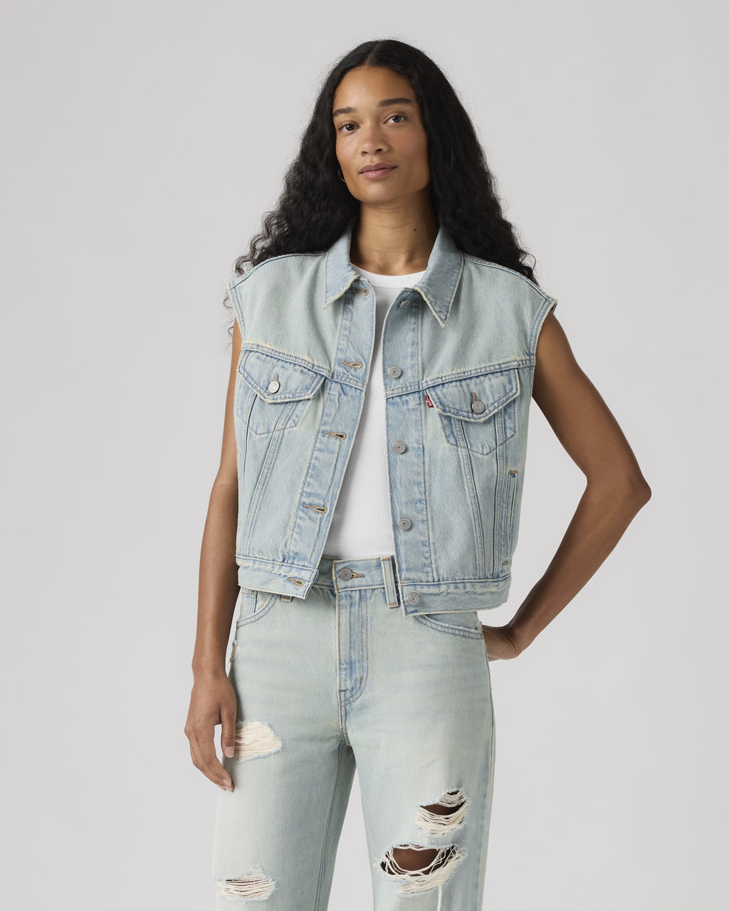 90's Denim Slip Midi Dress