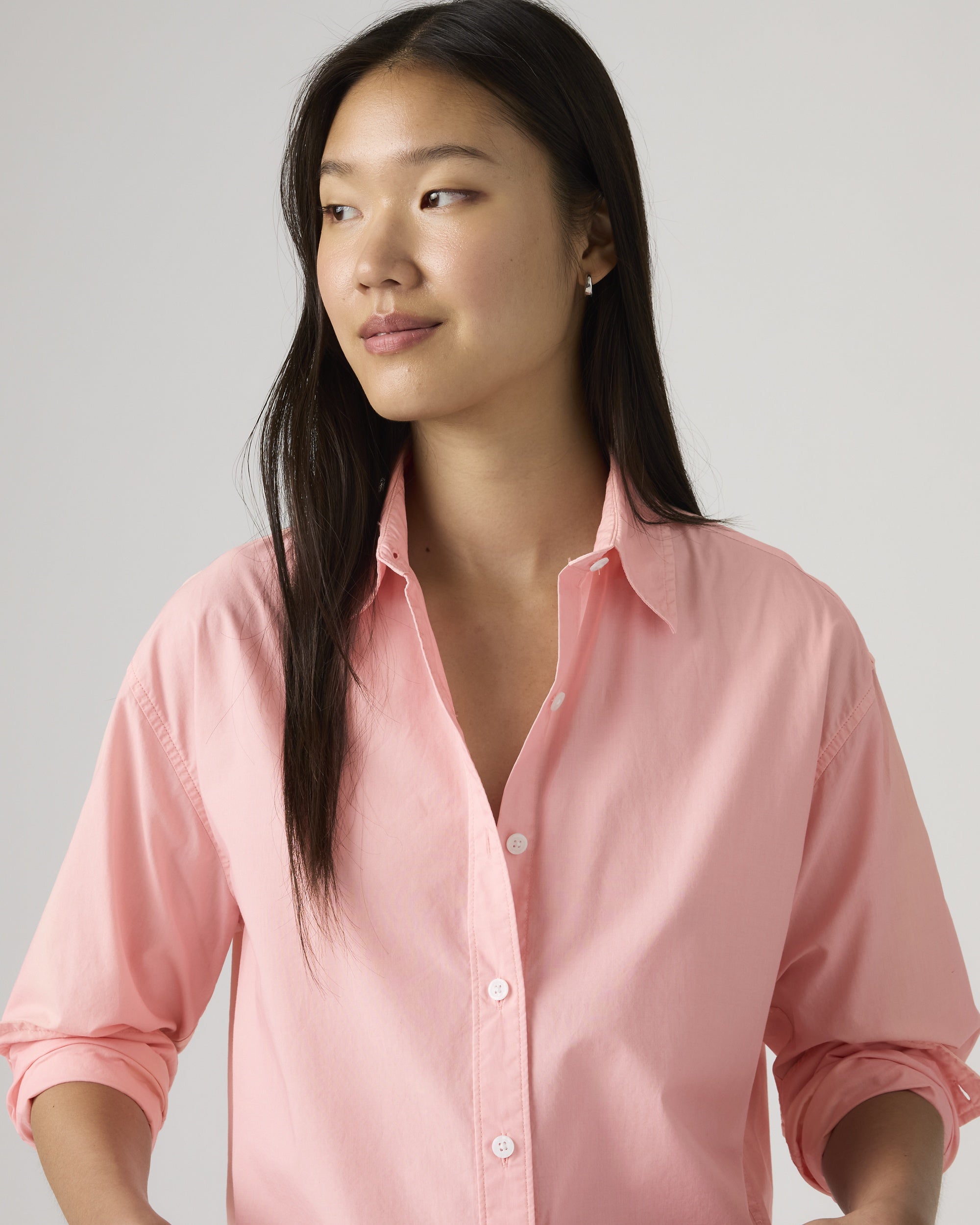 Harlie Cropped Button Down Shirt