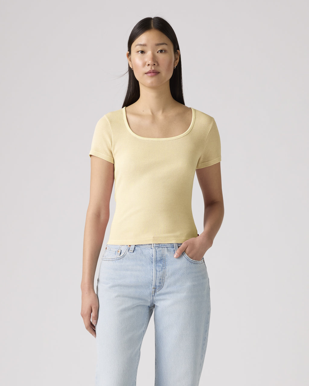 Essential Square Neck Long-sleeve Tee