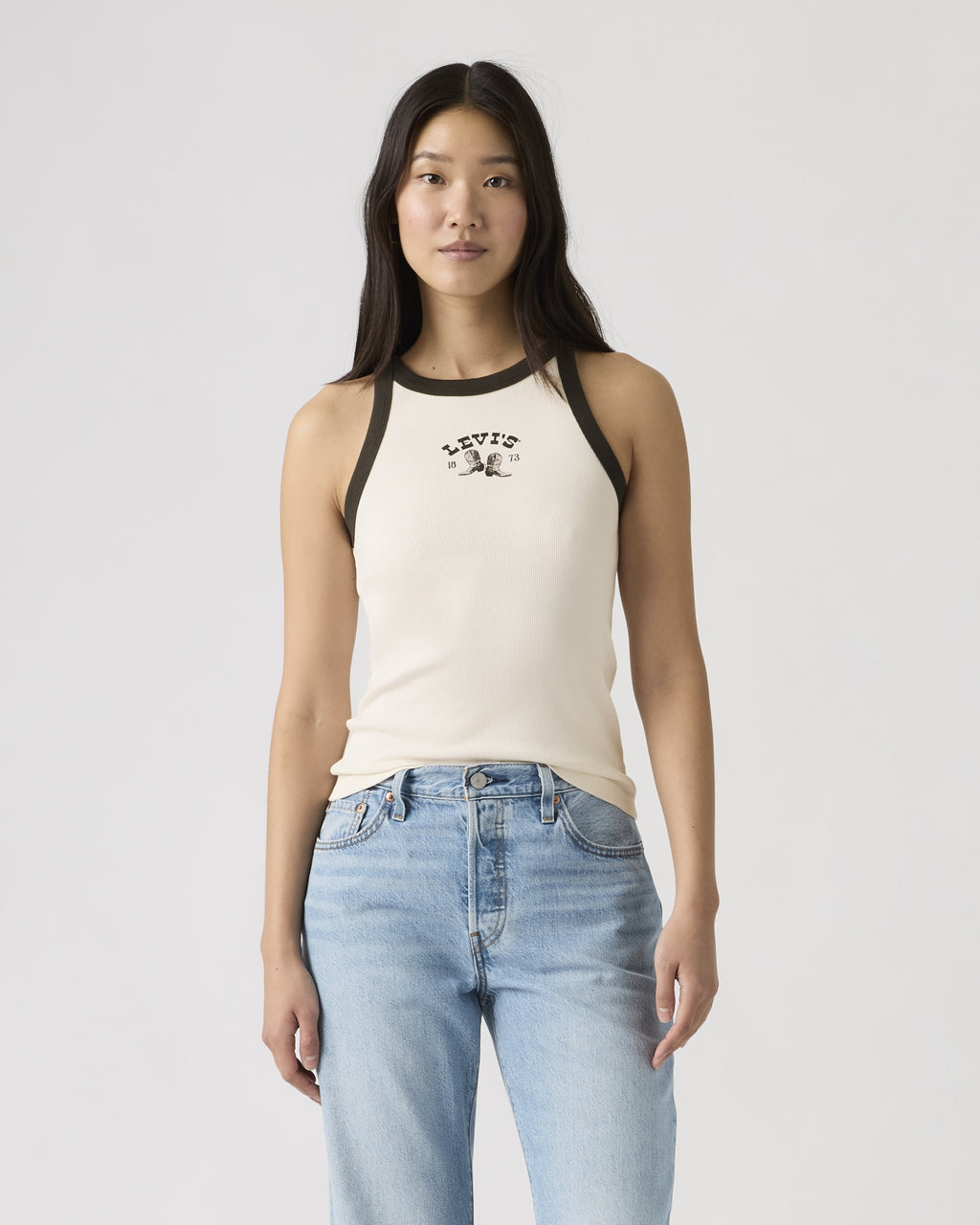 Graphic Logo Hayes Racer Tank Top