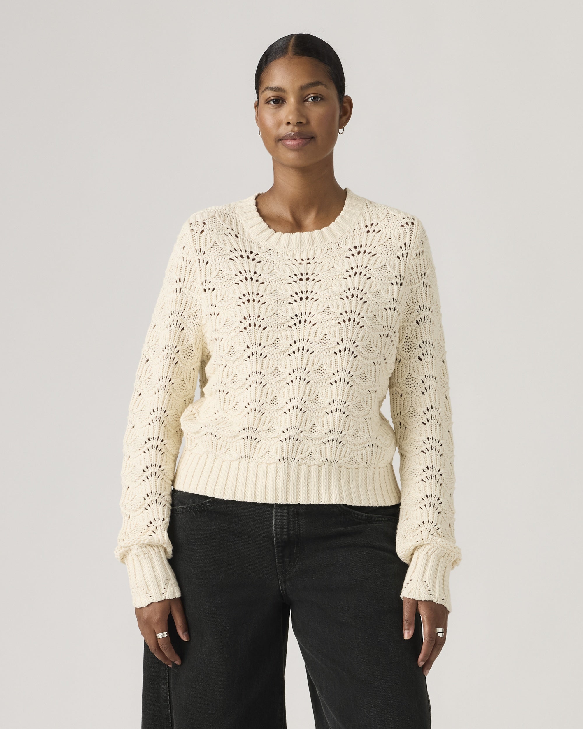 Isabelle Crochet Short Sleeve Sweater