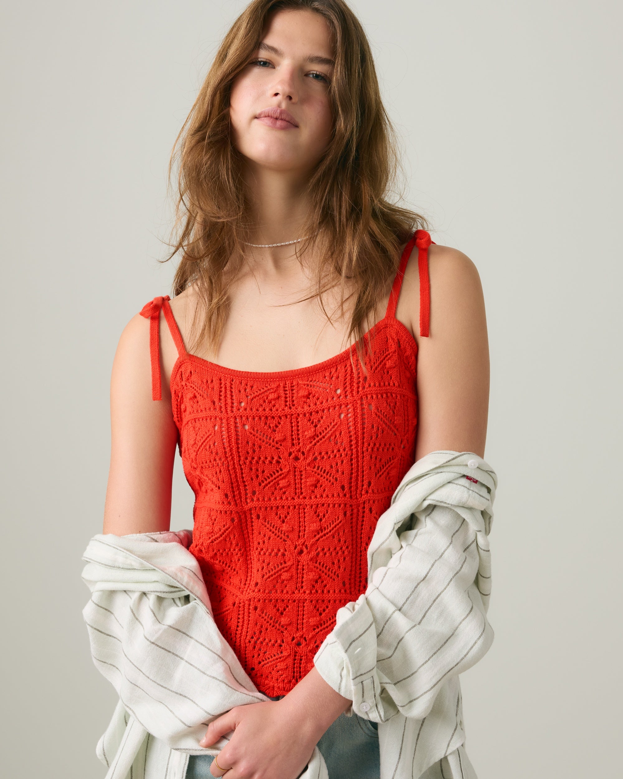 Abbey Tie-shoulder Sweater Tank Top