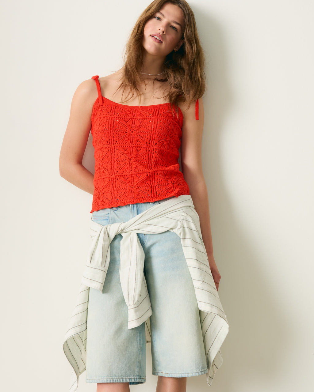 Abbey Tie-shoulder Sweater Tank Top