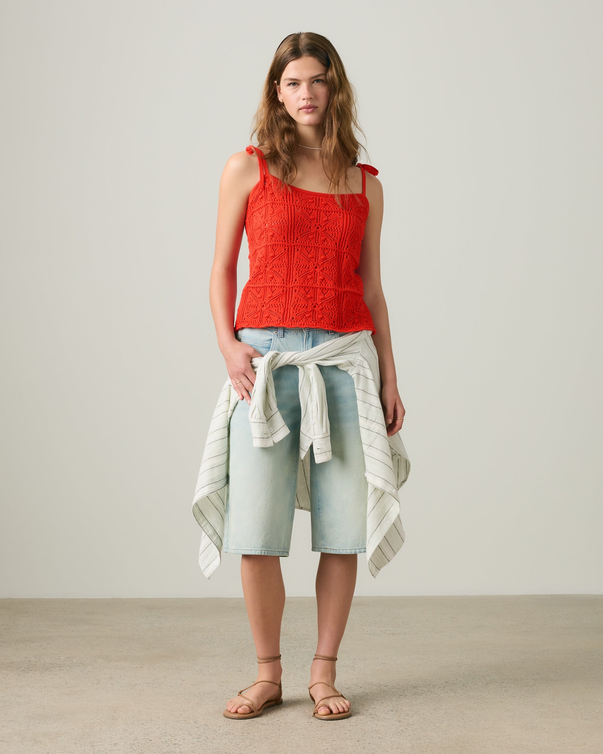 Abbey Tie-shoulder Sweater Tank Top