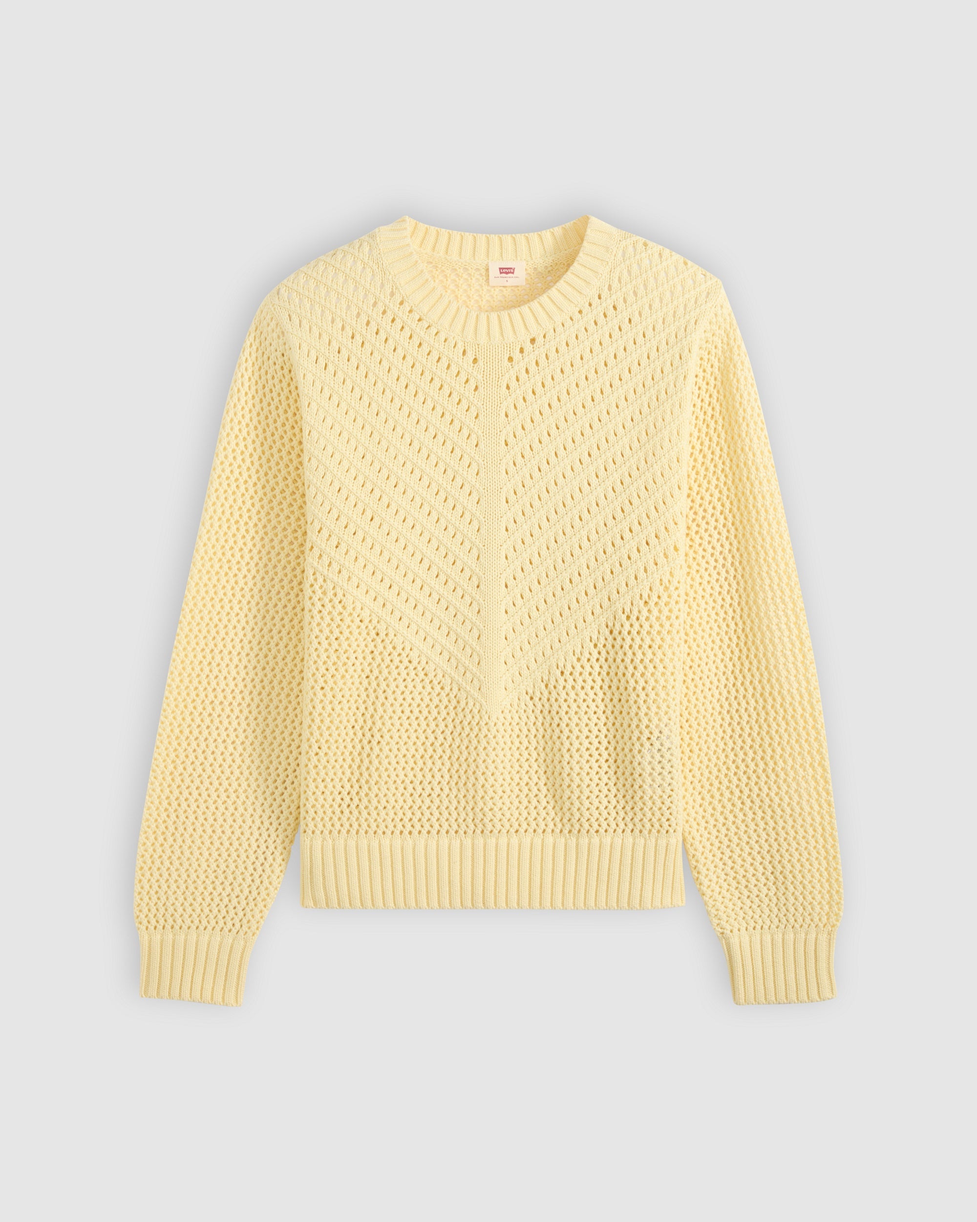 Gaelle Long-sleeve Crochet Pullover