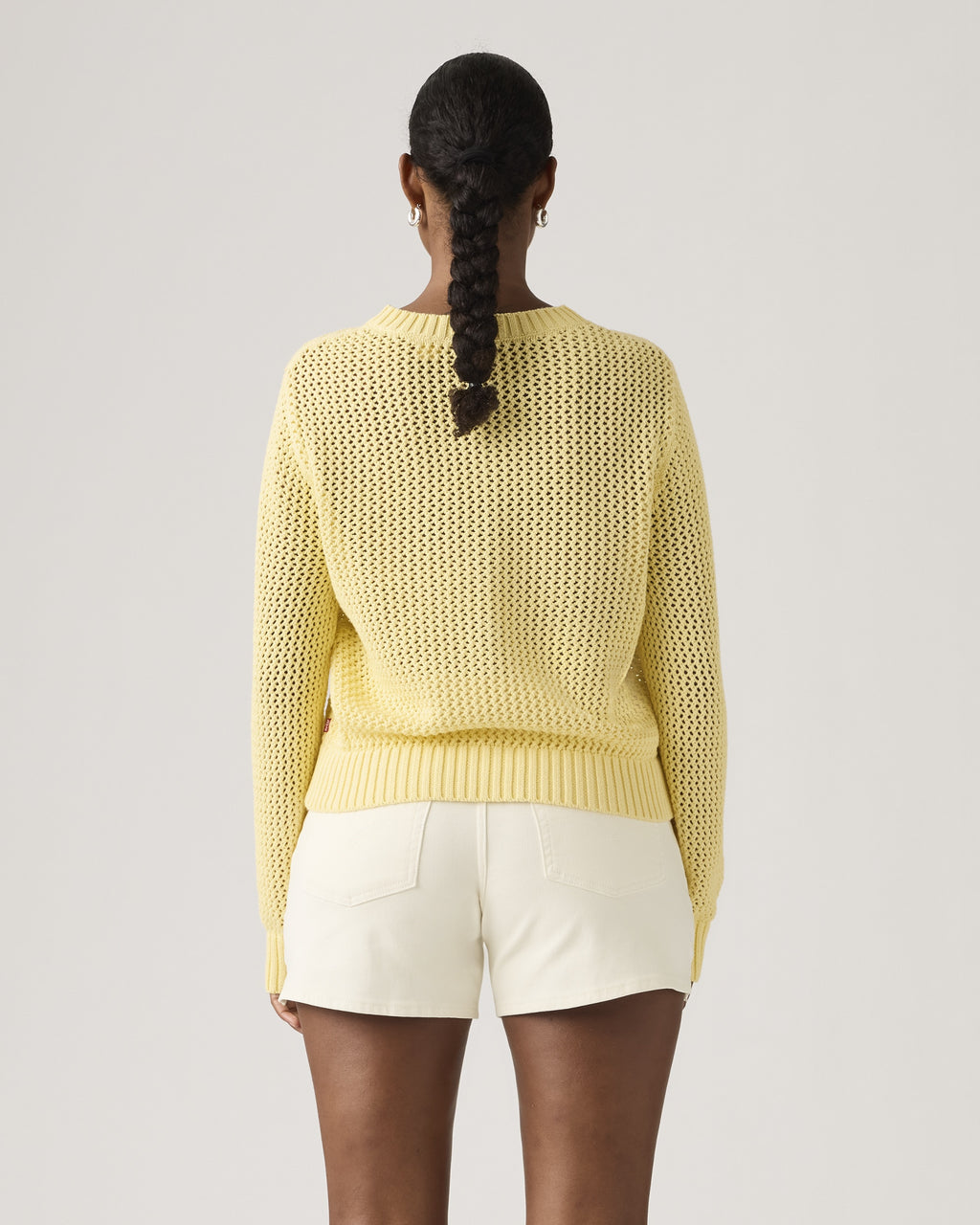 Gaelle Long-sleeve Crochet Pullover