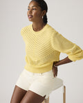 Gaelle Long-sleeve Crochet Pullover