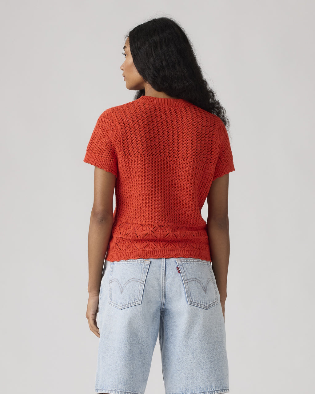 Isabelle Crochet Short Sleeve Sweater