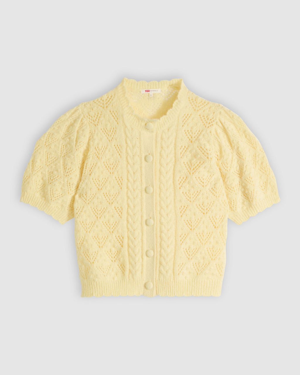 Pauline Pointelle Short-sleeve Cardigan