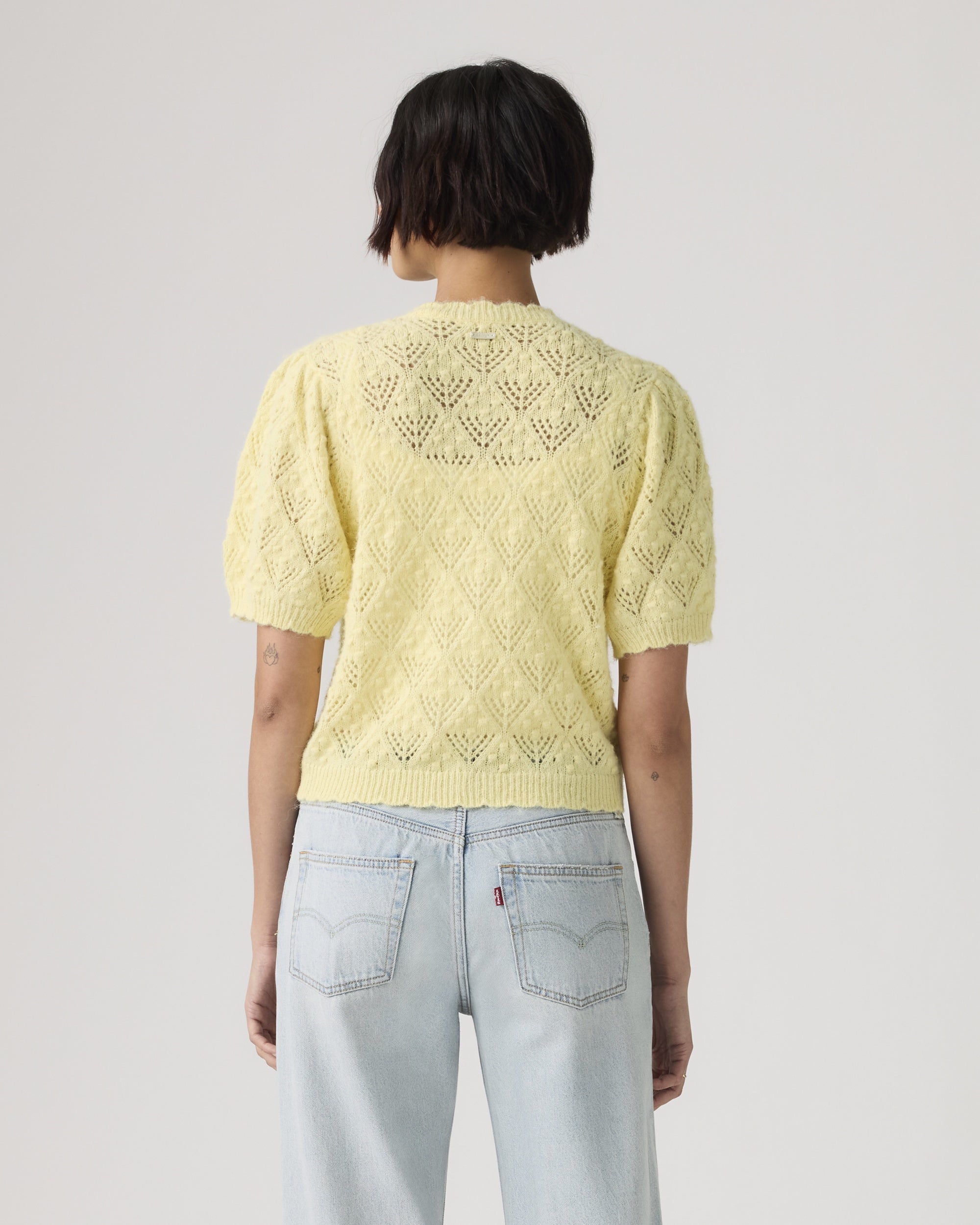 Pauline Pointelle Short-sleeve Cardigan