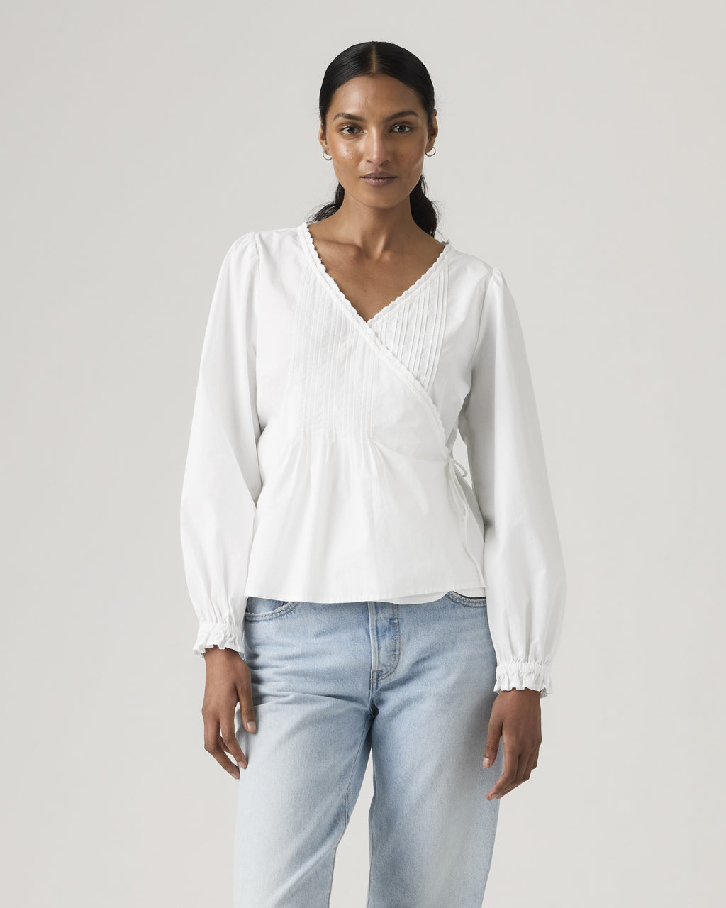 Darling Short-sleeve Cutwork Blouse