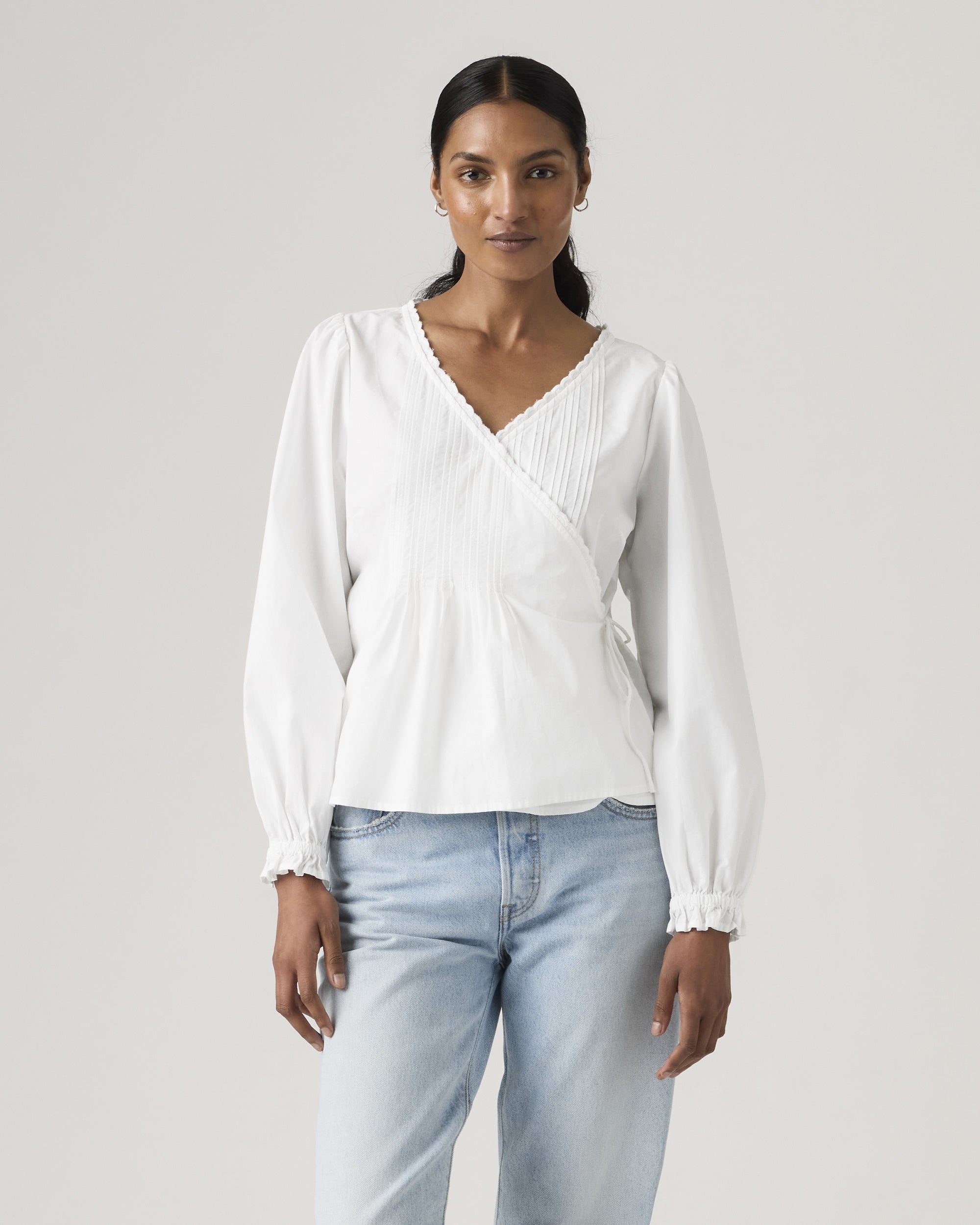 Darling Short-sleeve Cutwork Blouse