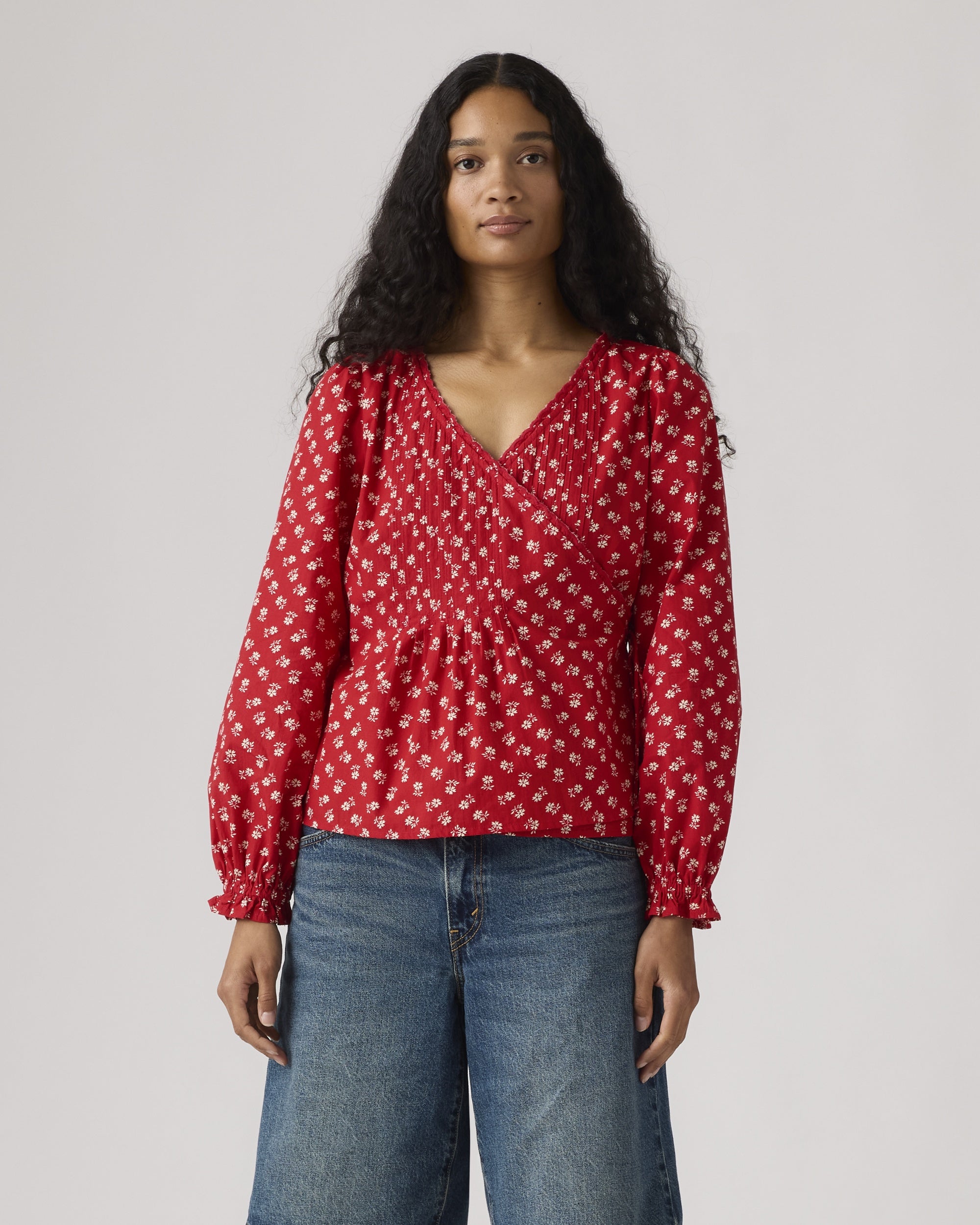 Harlie Short-sleeve Cropped Button Down Shirt