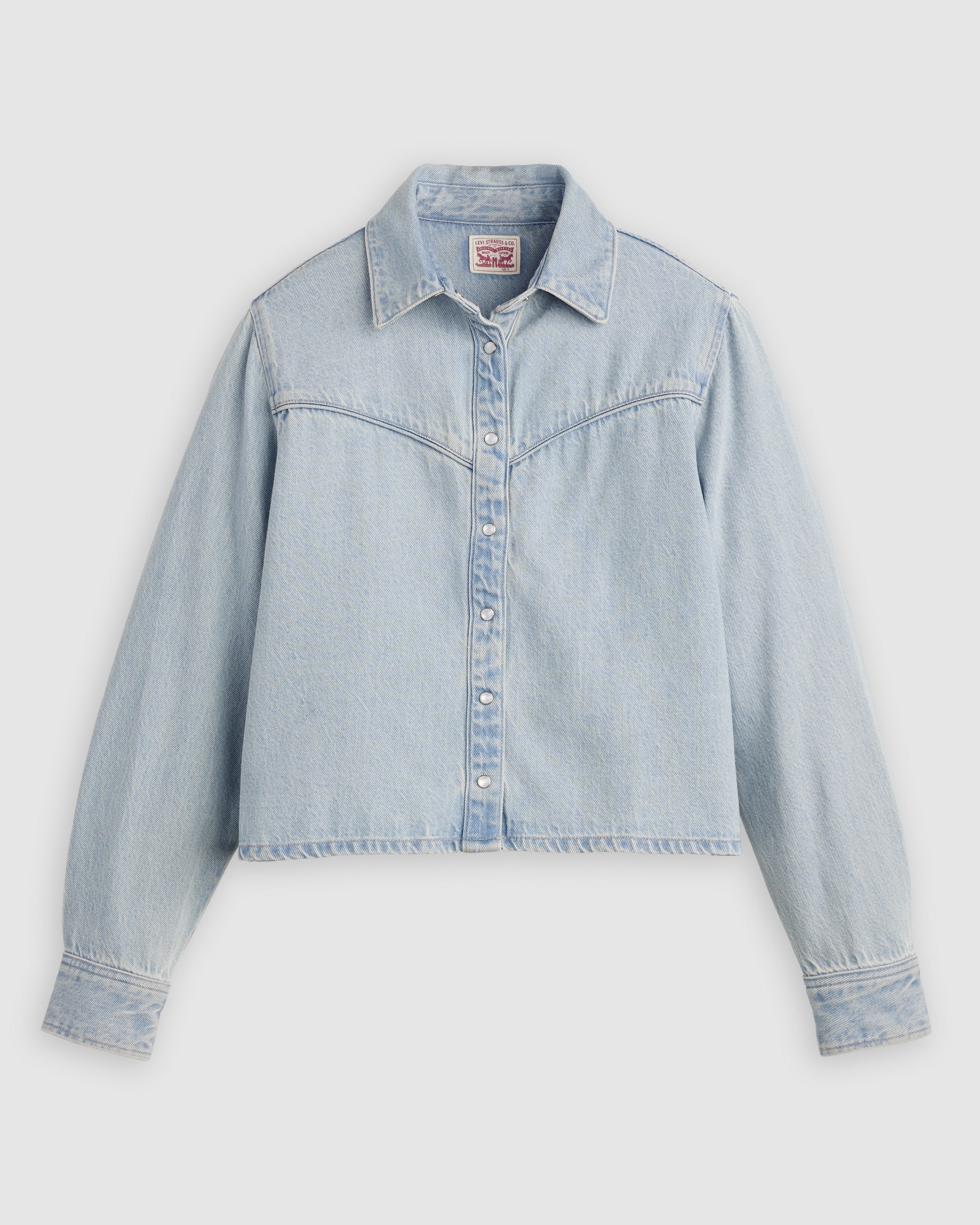 90s Shrunken Collarless Trucker Jacket