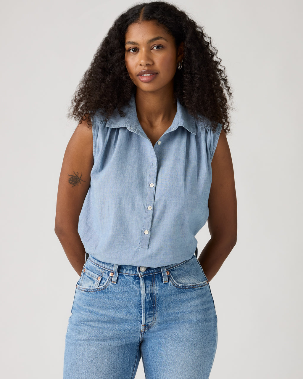 Londyn Short-sleeve Popover Top