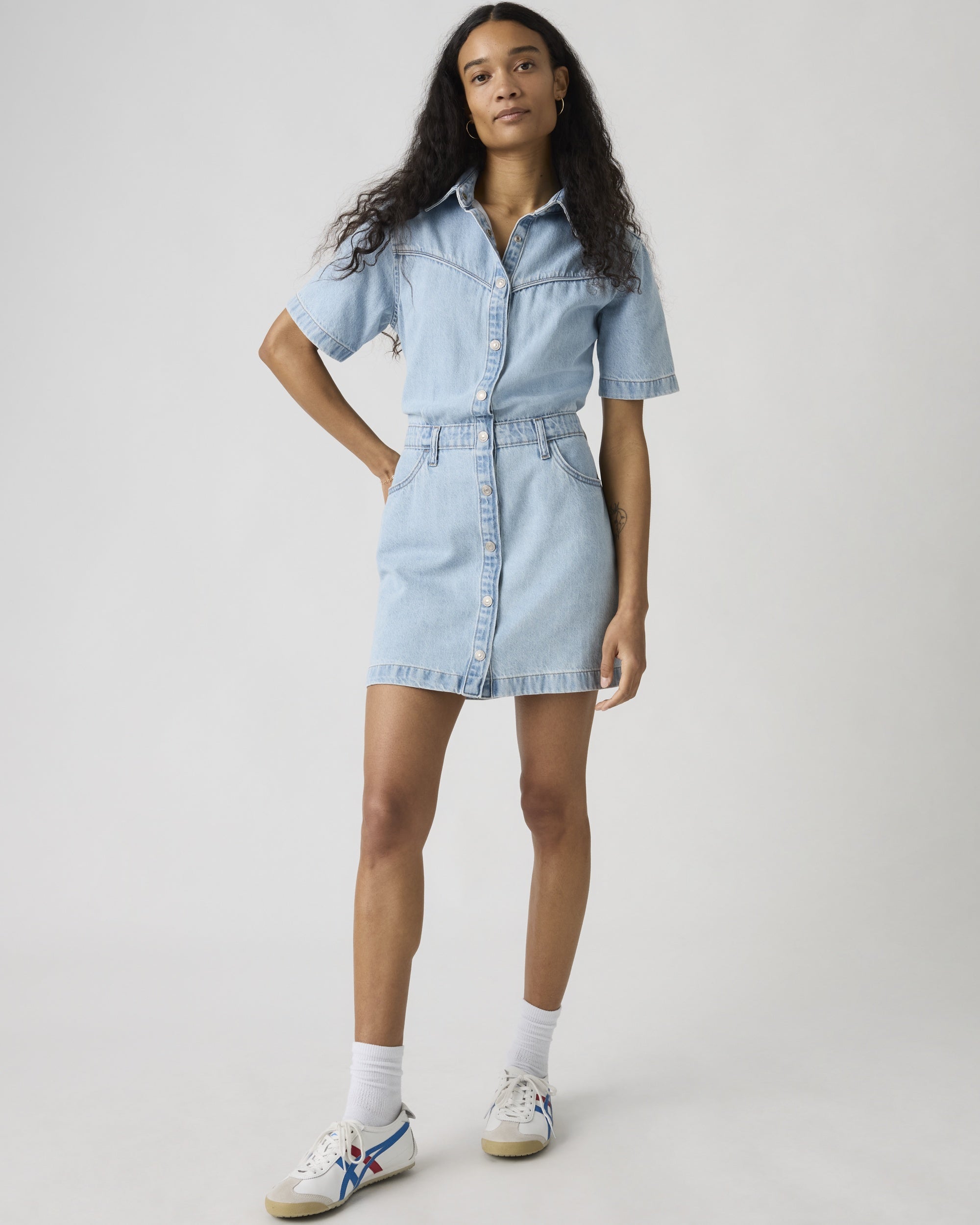 Short-sleeve Logan Western Midi Dress