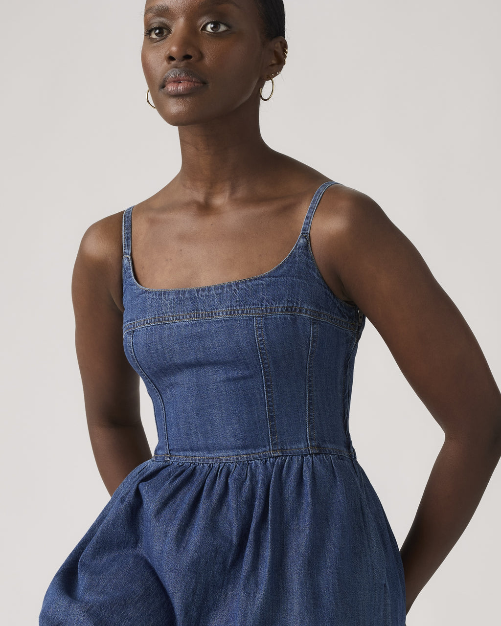 Jadine Denim Mini Lightweight Dress