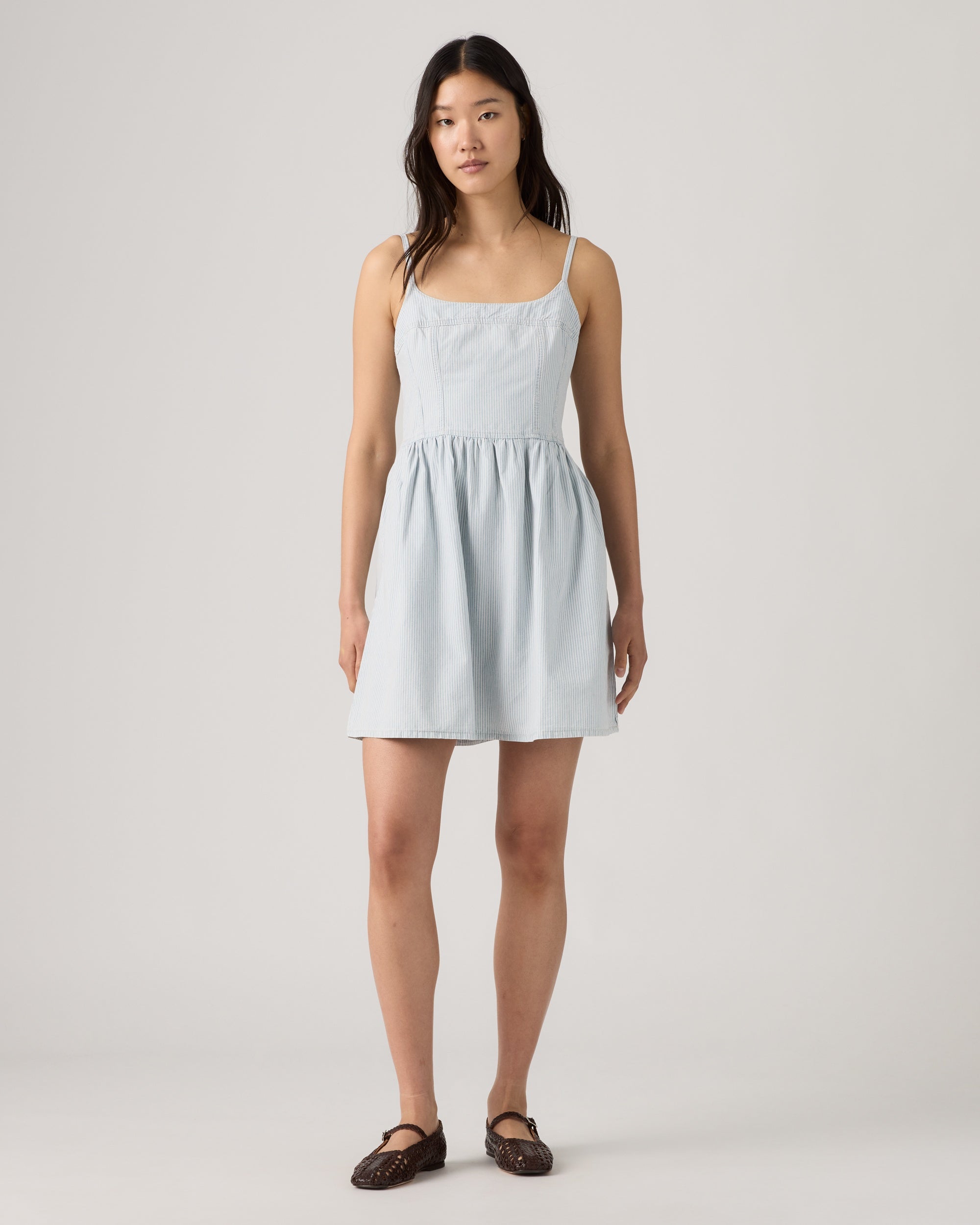 Kate Pintuck Mini Dress