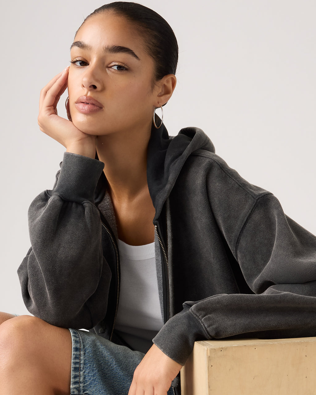 Women's Vintage Garment Dye Relaxed Hoodie