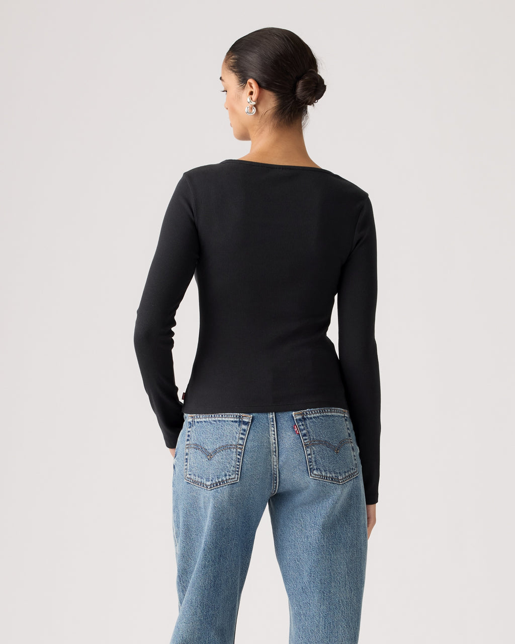 Essential Square Neck Long-sleeve Tee