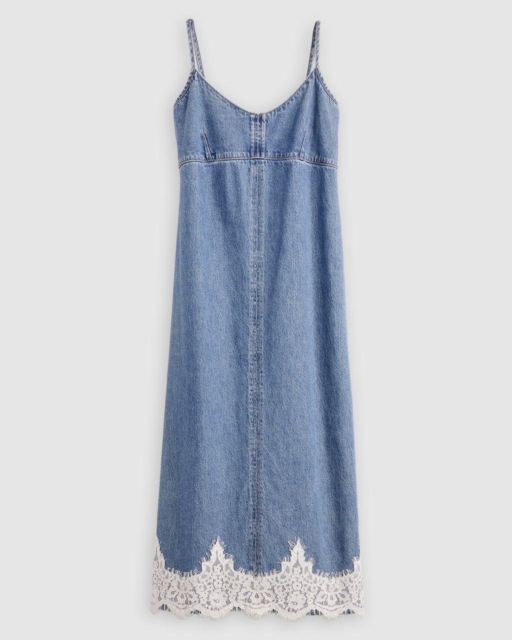 90's Denim Slip Midi Dress