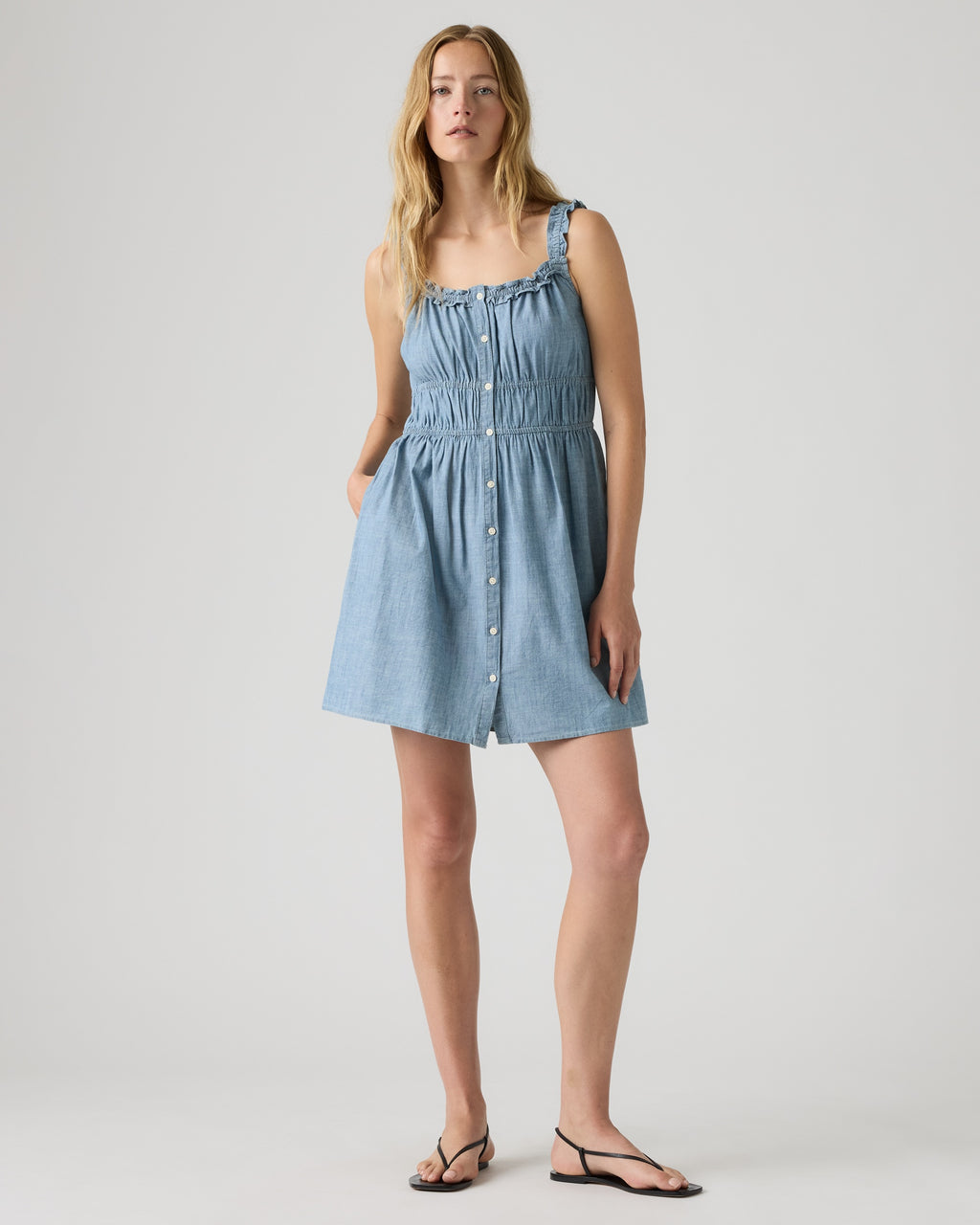 Jadine Denim Mini Lightweight Dress