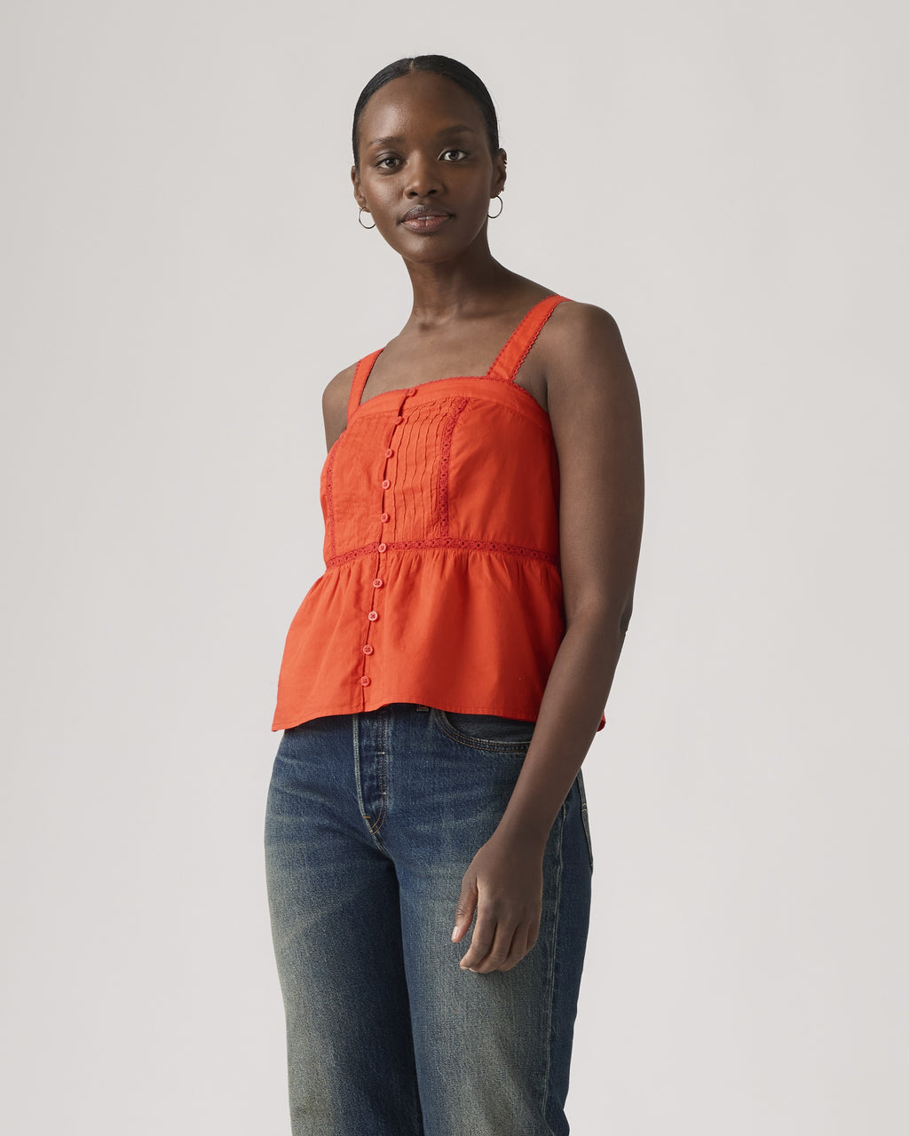 Denim Godet Mini Lightweight Dress