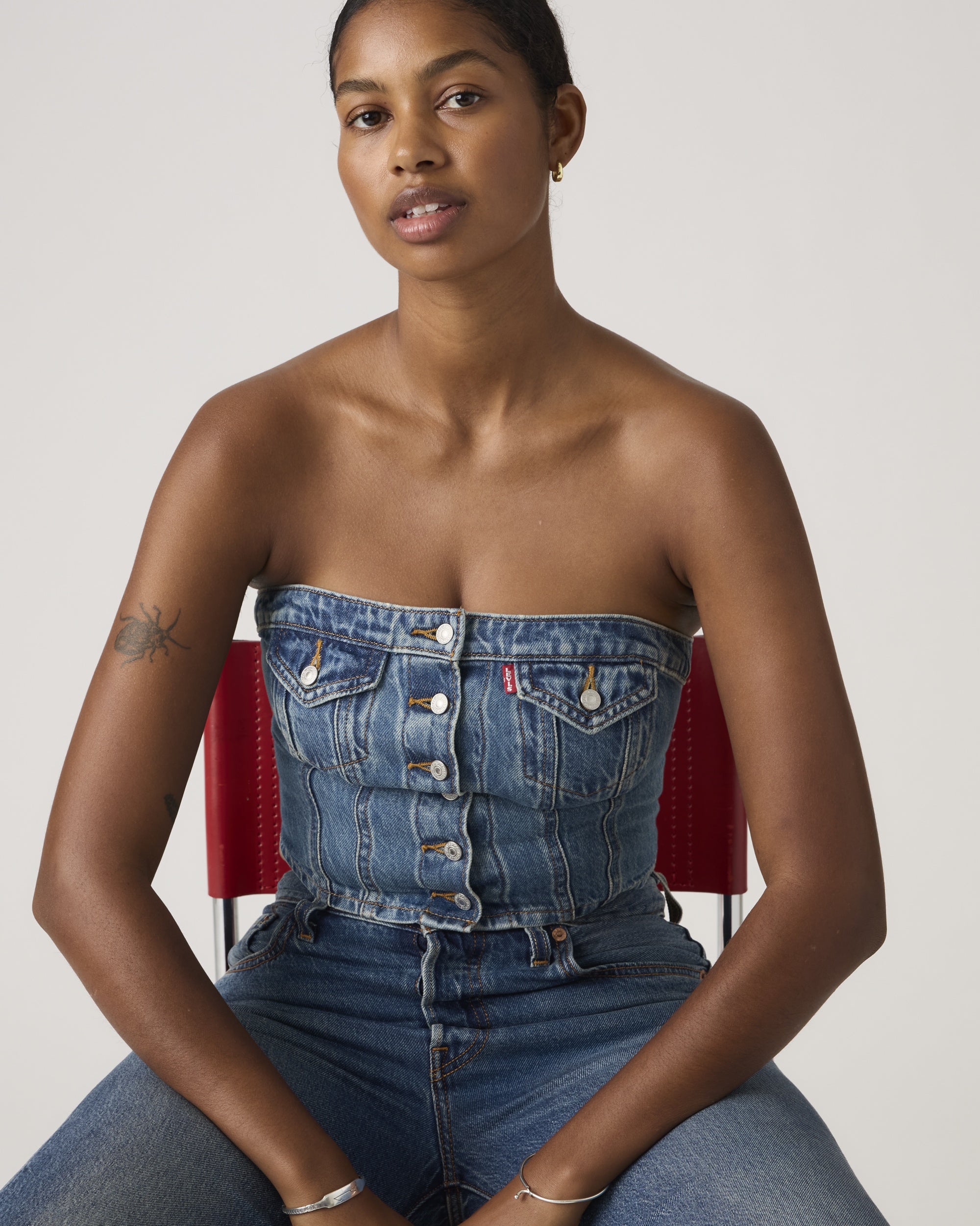 Denim Tube Top