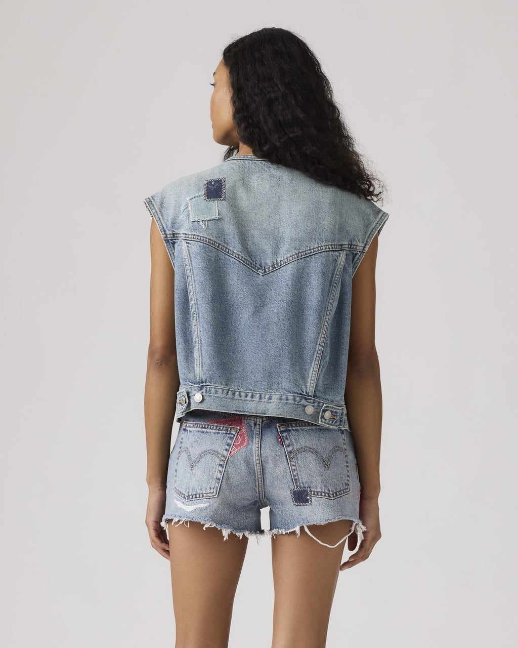 90s Shrunken Collarless Vest