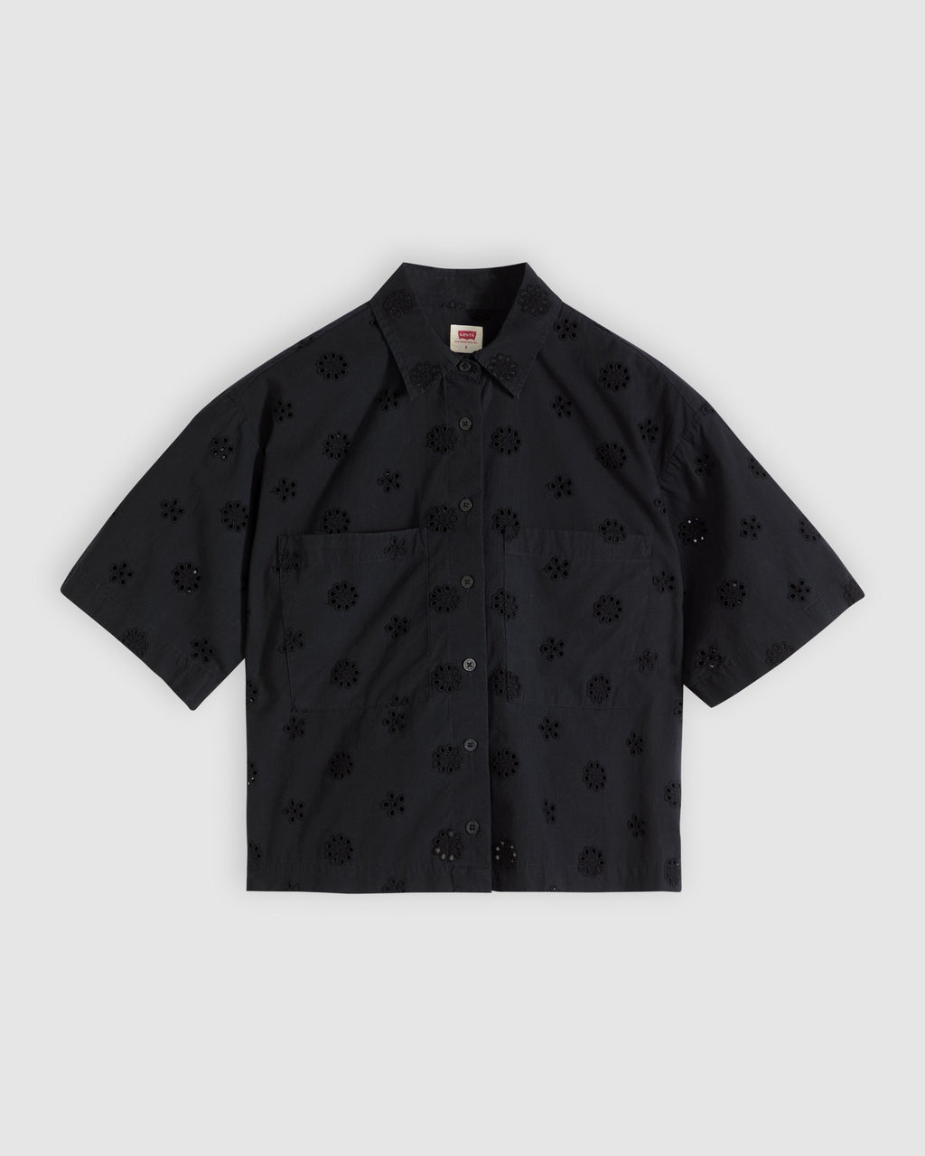 Harlie Novelty Short-sleeve Cropped Shirt