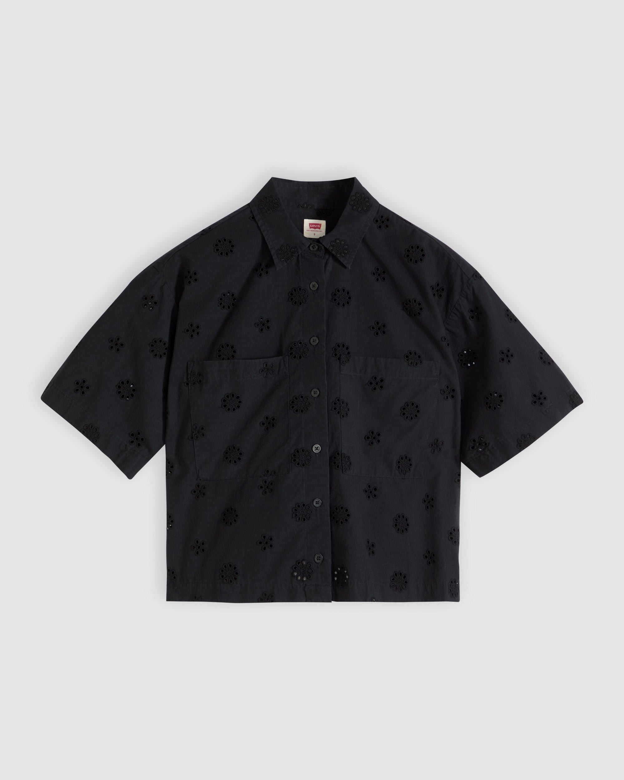 Harlie Novelty Short-sleeve Cropped Shirt