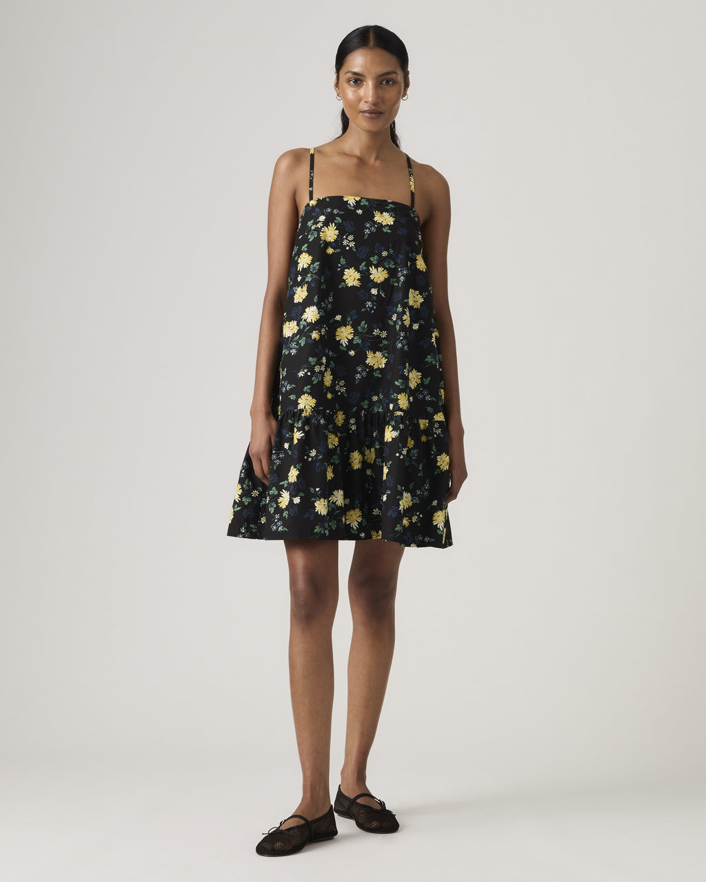 Louisa Short-sleeve Denim Midi Dress