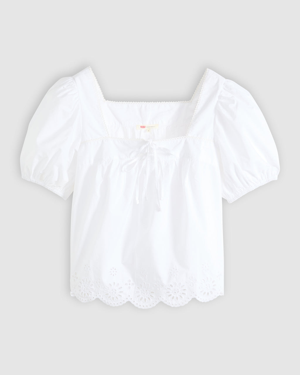 Darling Short-sleeve Cutwork Blouse