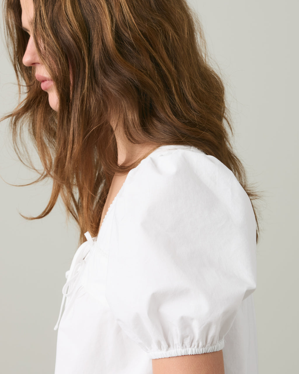 Darling Short-sleeve Cutwork Blouse